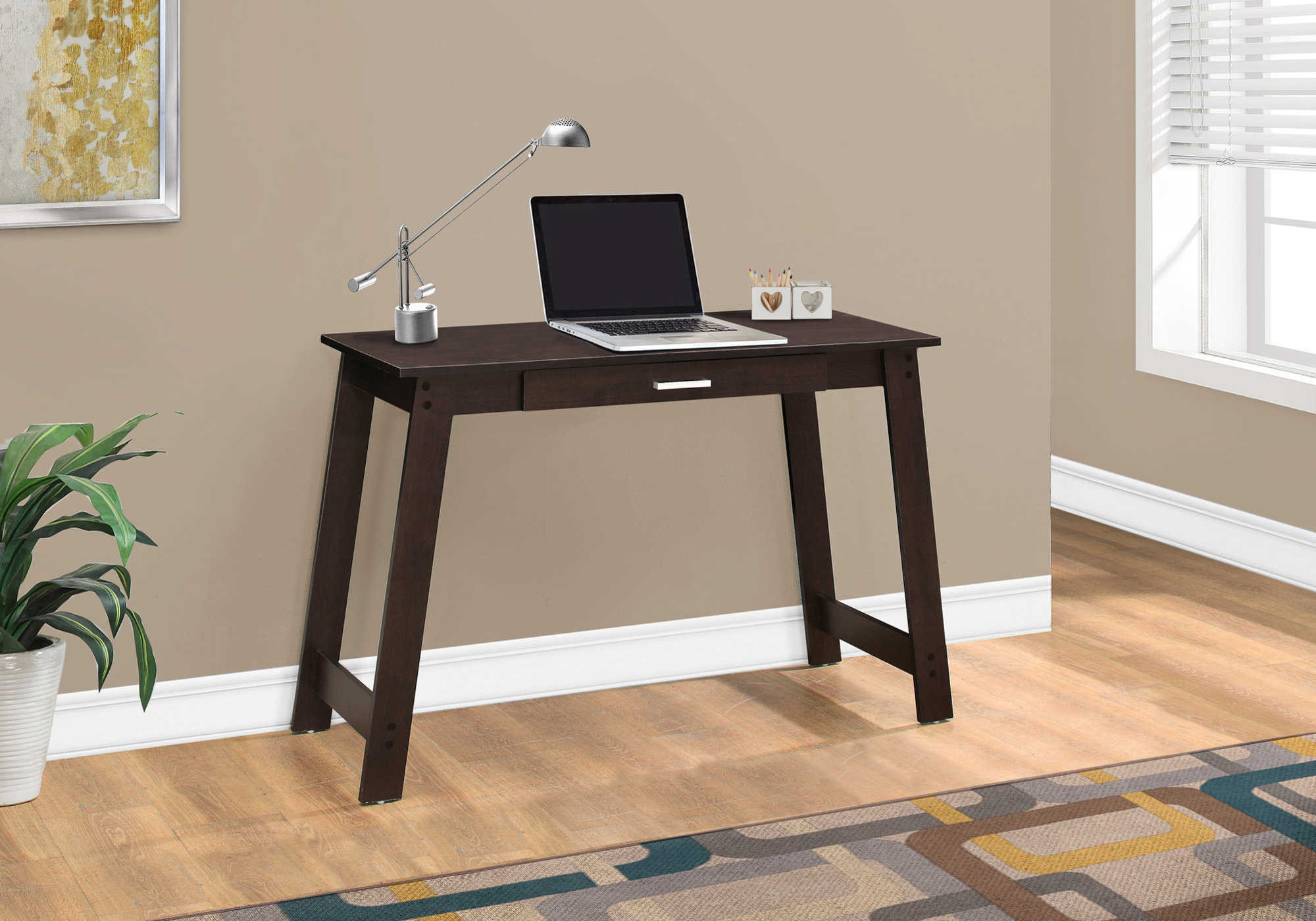 Image of computer desk - 42"l / espresso with a storage drawer i 7190.