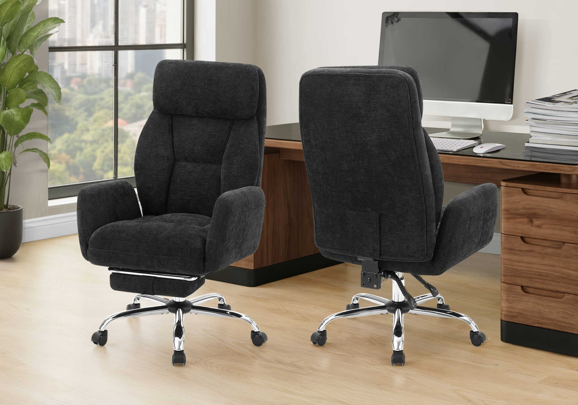 CHAISE DE BUREAU - NOIR TISSU / DOSSIER EXECUTIF – I 7273