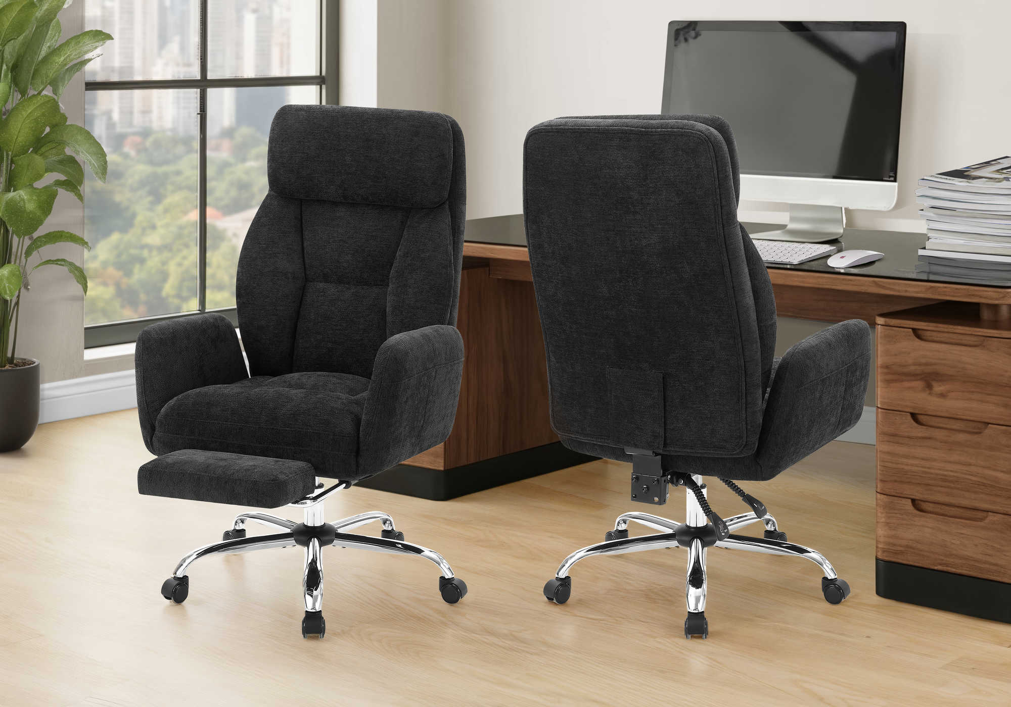 CHAISE DE BUREAU - NOIR TISSU / DOSSIER EXECUTIF – I 7273