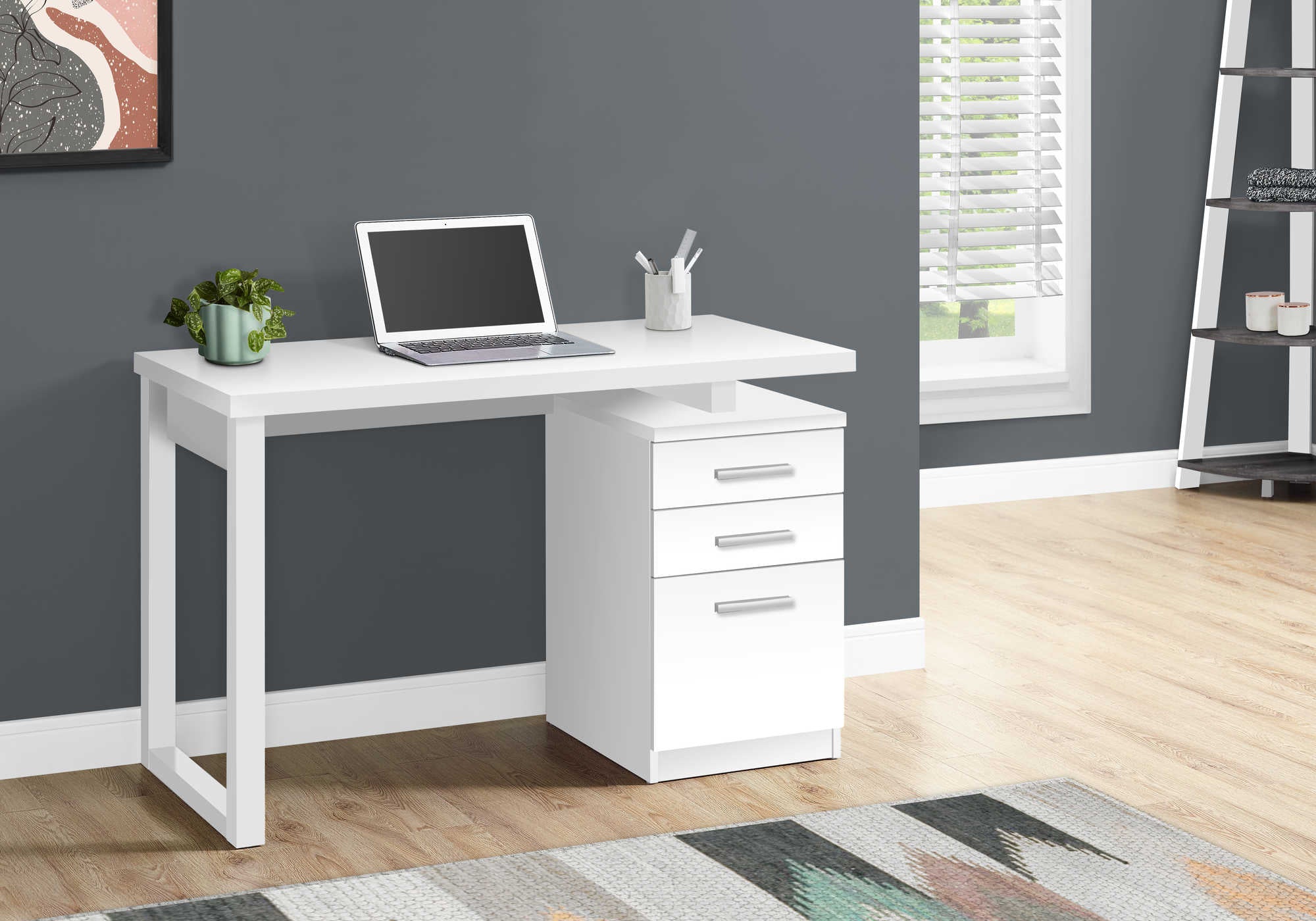 Image of computer desk - 48"l / white left or right facing i 7690.