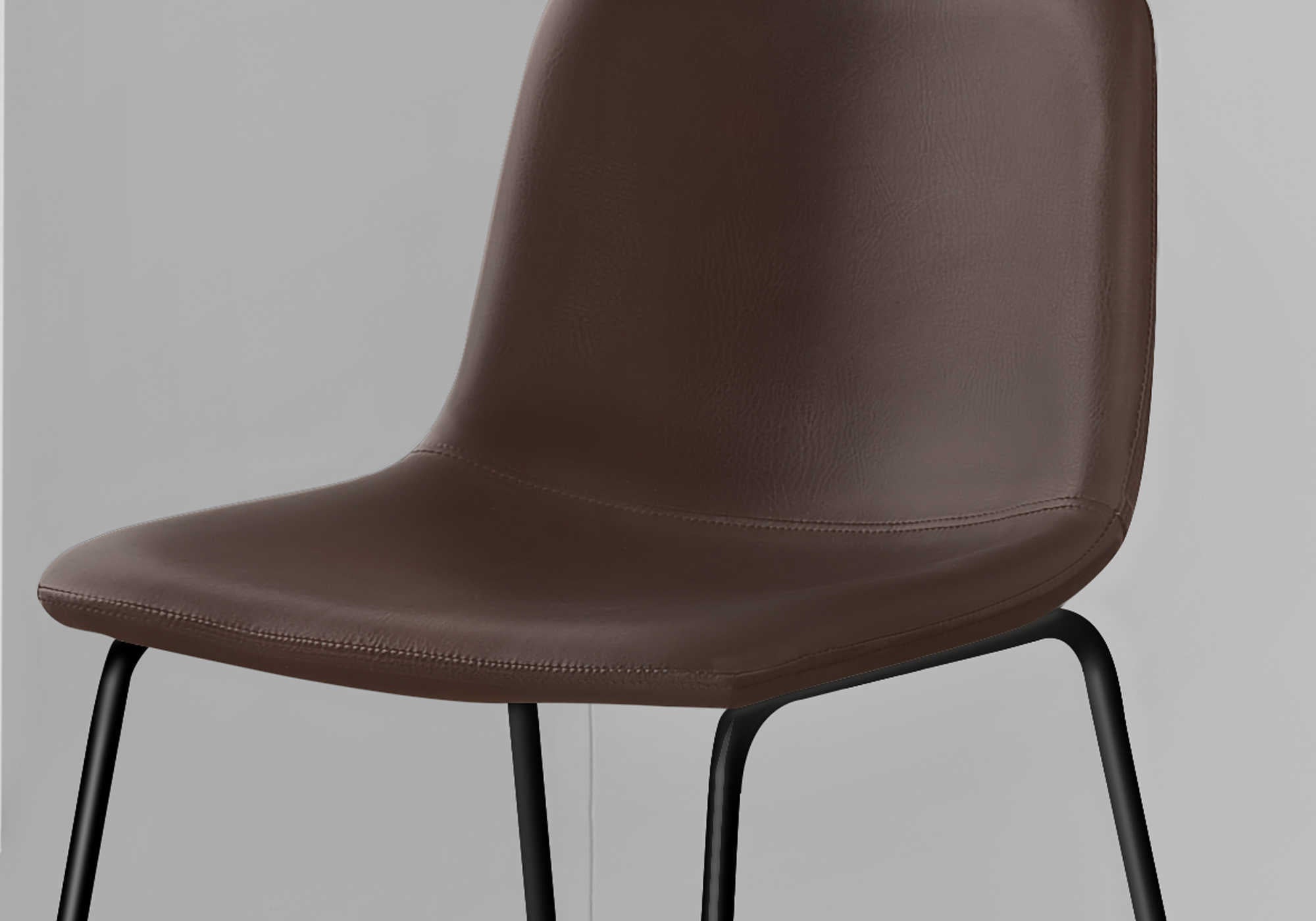 TABOURET DE BAR - 40"H / SIMILI-CUIR BRUN / METAL NOIR – I 7753