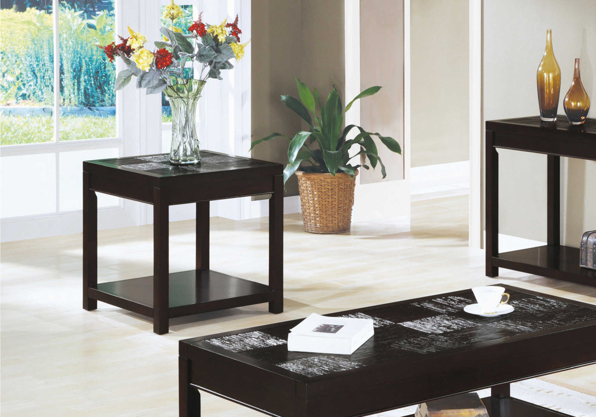 Image of accent table - espresso veneer i 7801e.