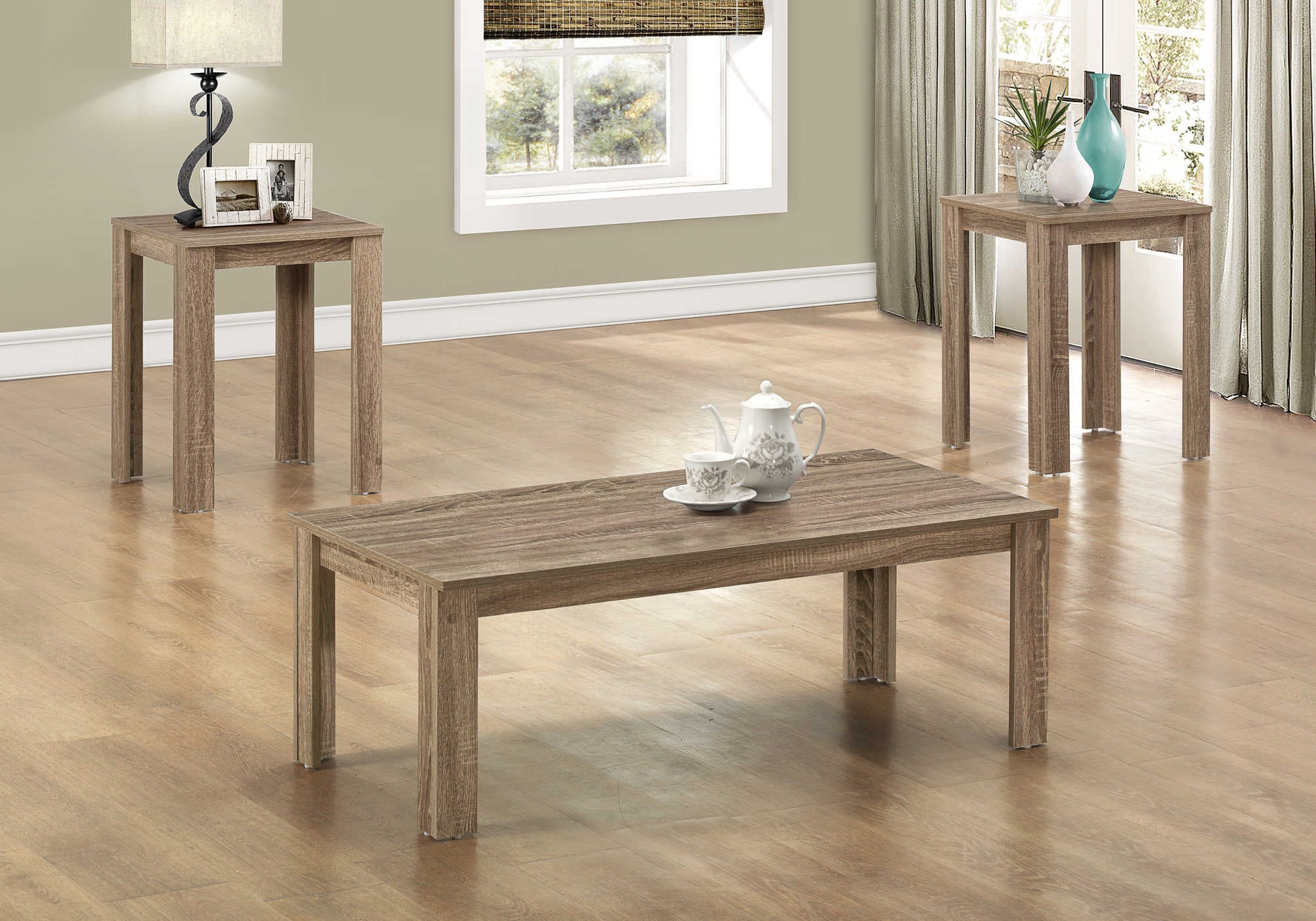 ENS DE TABLES - 3PCS / TAUPE FONCE – I 7912P