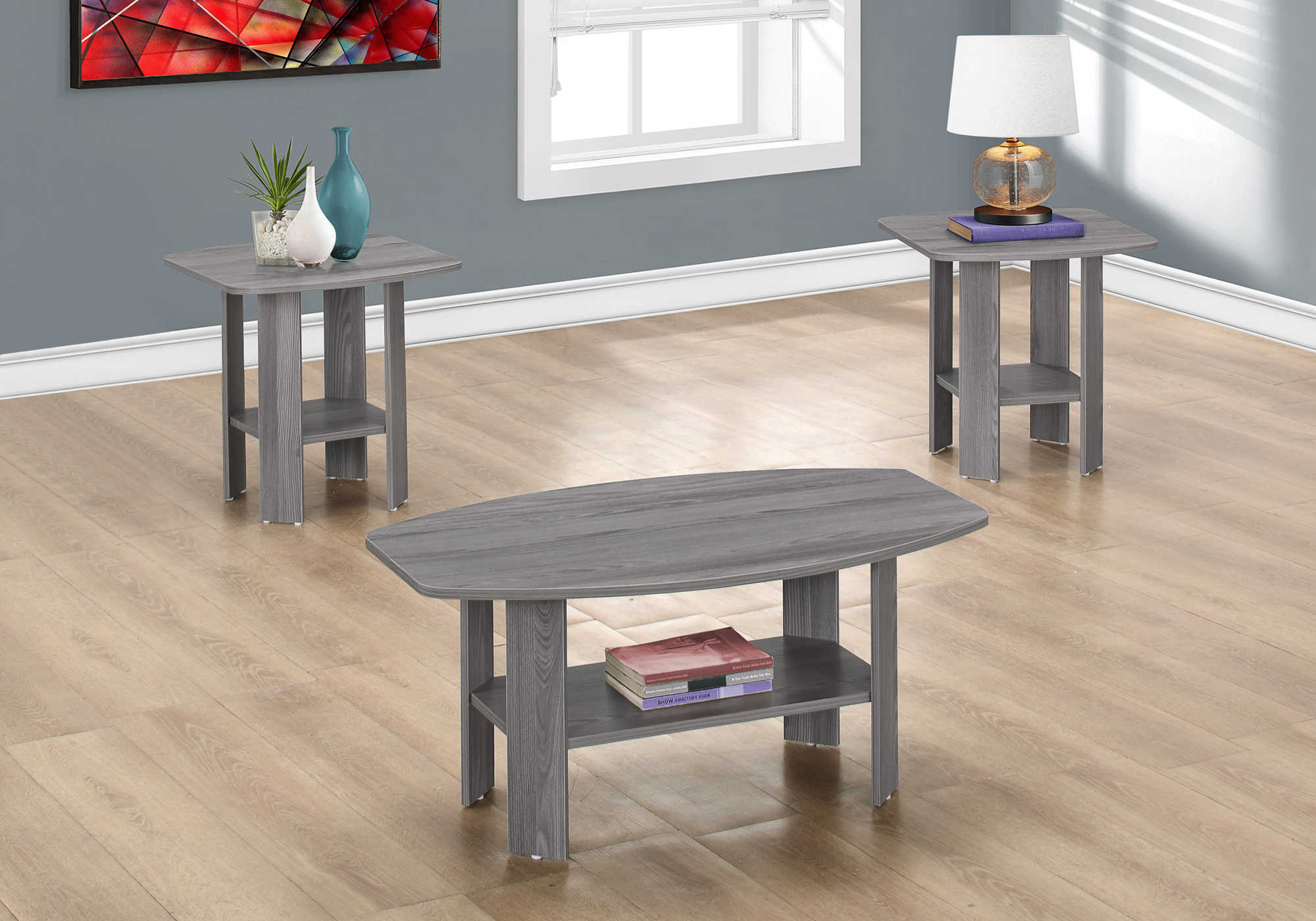 ENS DE TABLES - 3PCS / GRIS – I 7925P