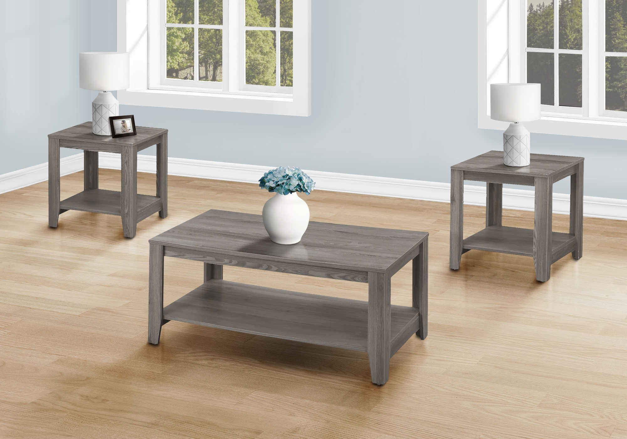 ENS DE TABLES - 3PCS / GRIS – I 7991P
