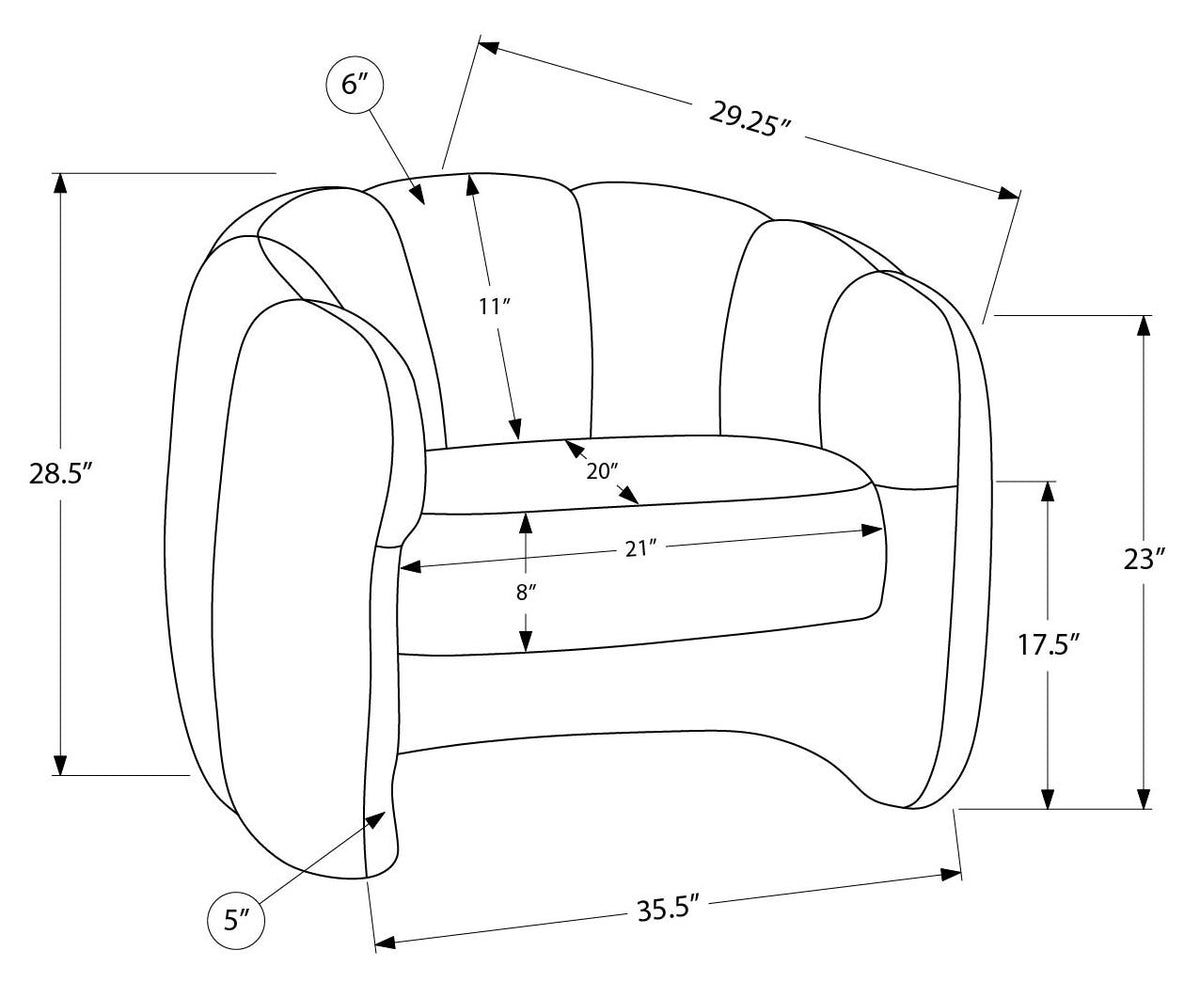 CHAISE D'APPOINT - 29"H / TISSU CREME – I 8110
