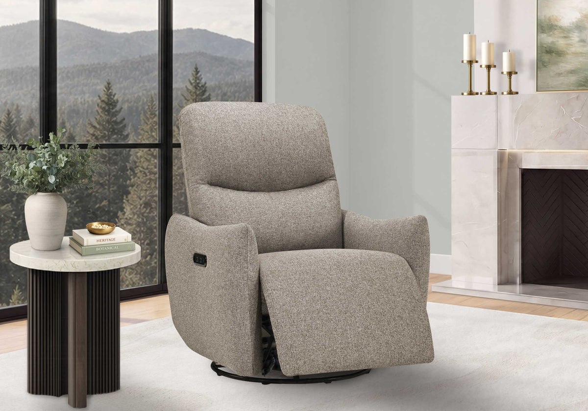 FAUTEUIL INCLINABLE - PIVOTANT MOTO. / USB BRUN LUMOS #31 – I 8402