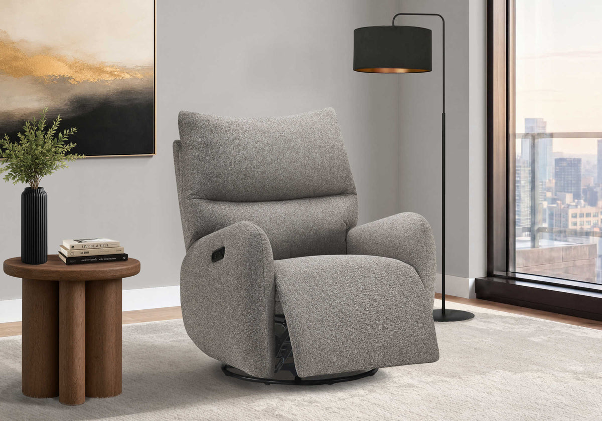 FAUTEUIL INCLINABLE - PIVOTANT MOTO. / USB ARGENT LUMOS #10 – I 8405
