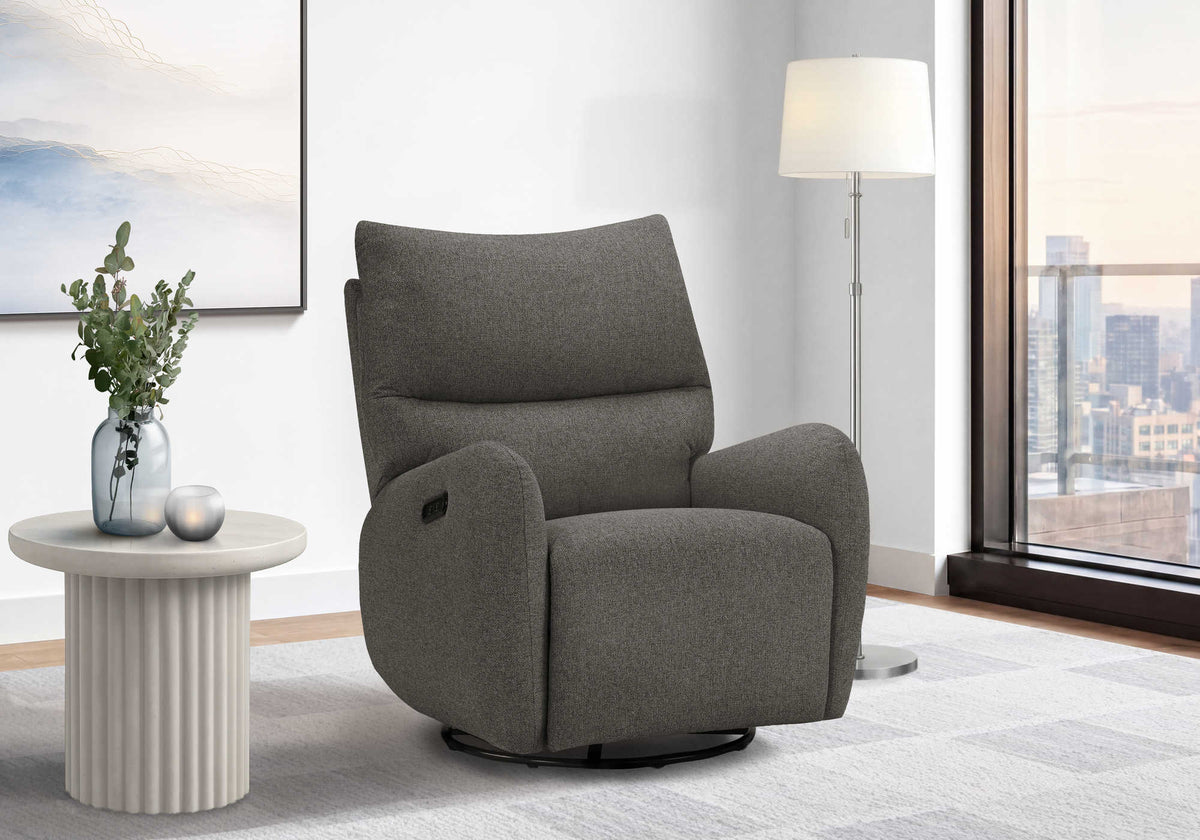 FAUTEUIL INCLINABLE - PIVOTANT MOTO. / USB GRIS LUMOS #13 – I 8406