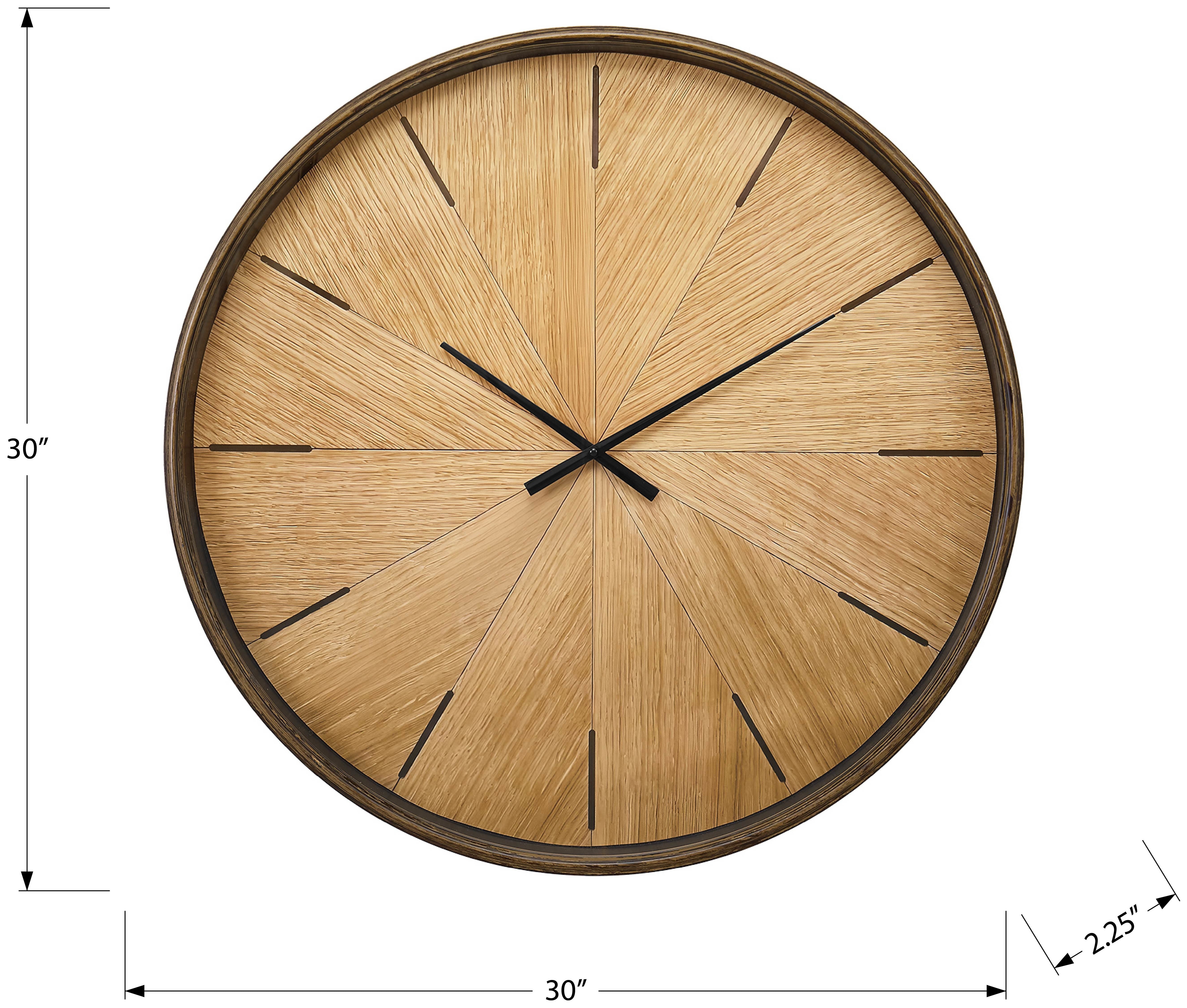 HORLOGE - 30" DIA. MURALE /  BRUN – I 9022