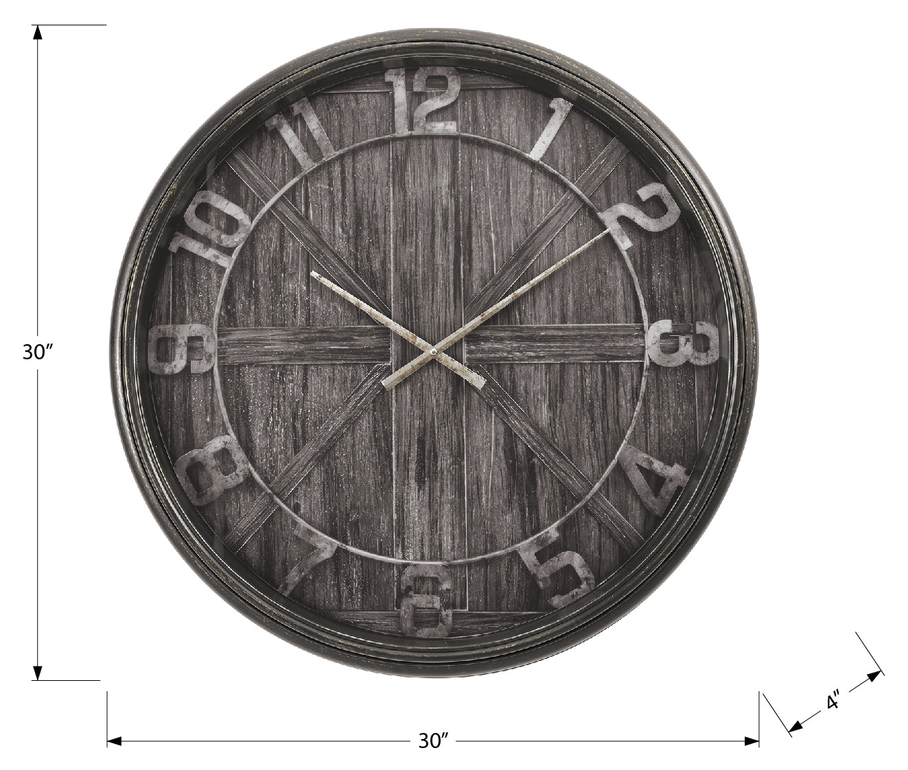 HORLOGE - 30" DIA. MURALE /  BRUN – I 9025