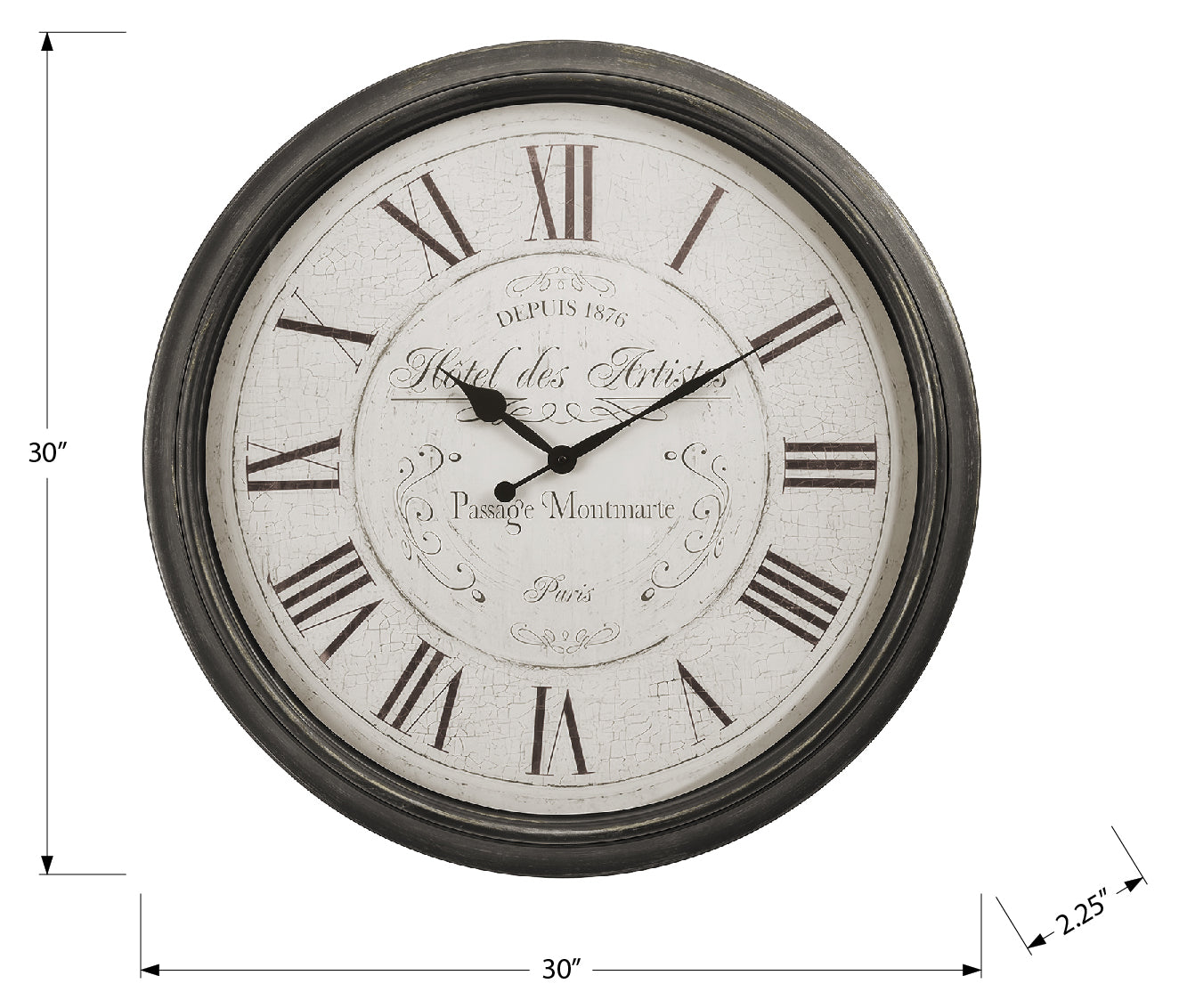 HORLOGE - 30" DIA. MURALE /  BRUN – I 9026