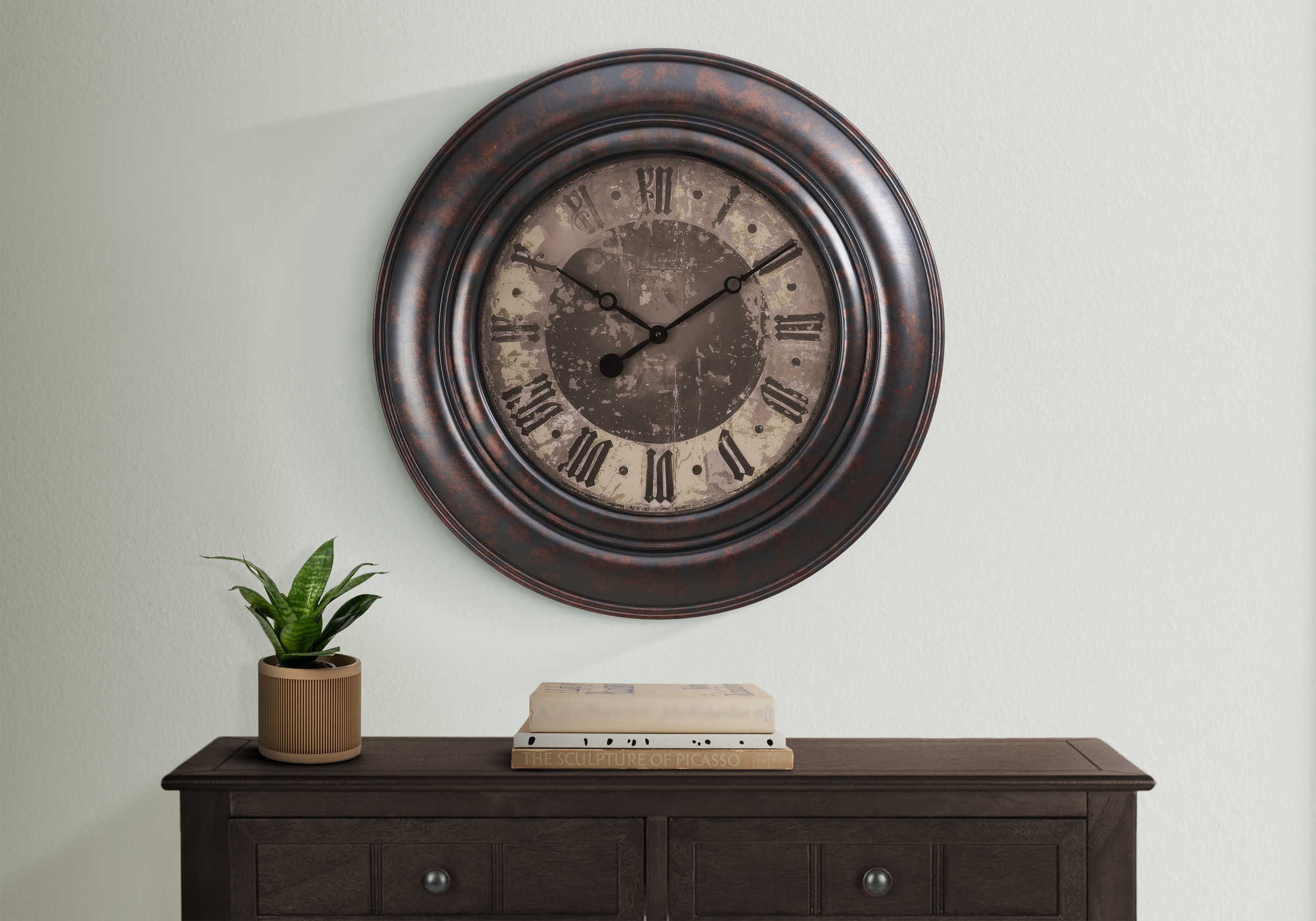 HORLOGE - 30" DIA. MURALE /  BRUN – I 9027