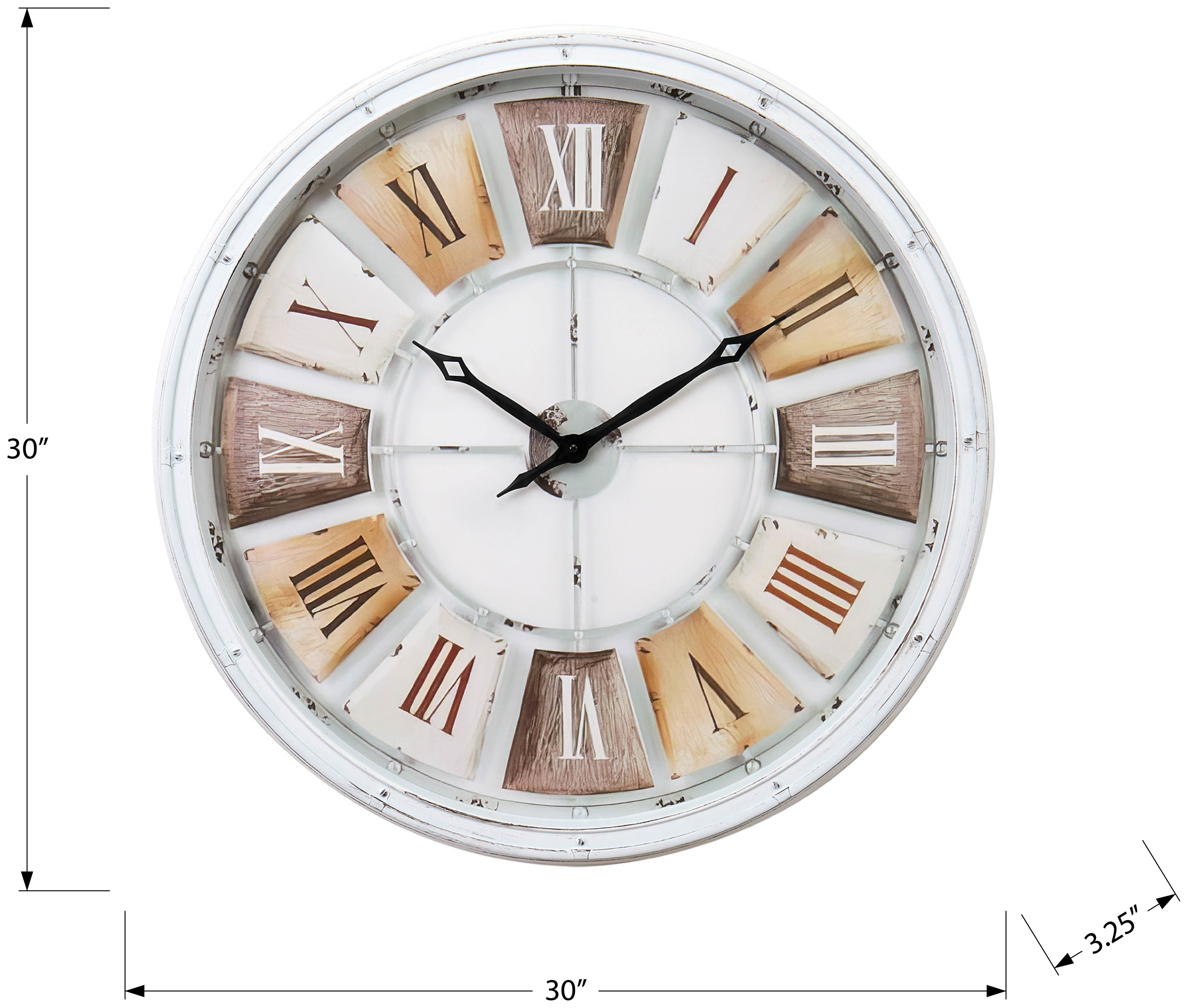 HORLOGE - 30" DIA. MURALE /  NATUREL – I 9036
