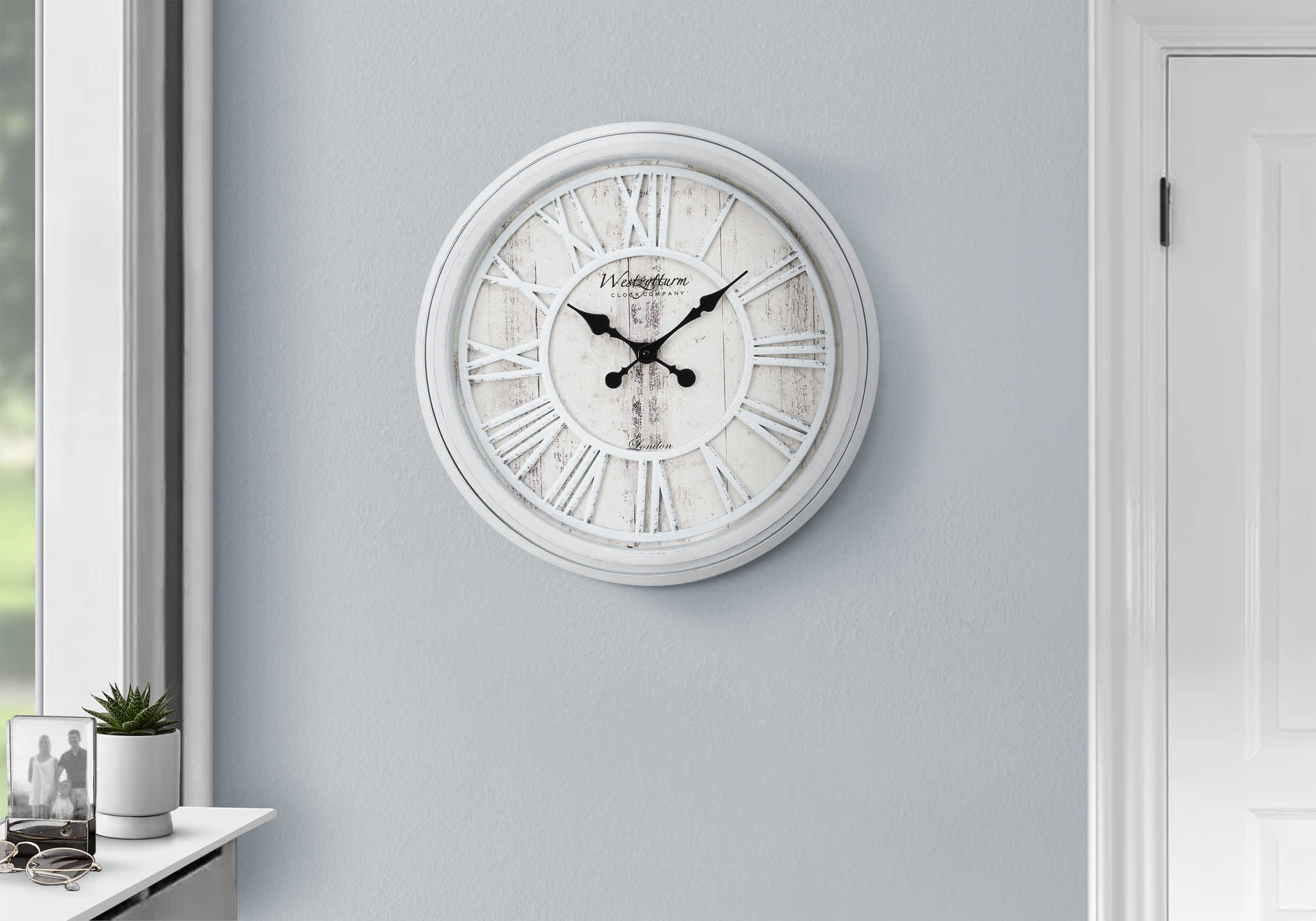 HORLOGE - 20" DIA. MURALE /  GRIS – I 9043