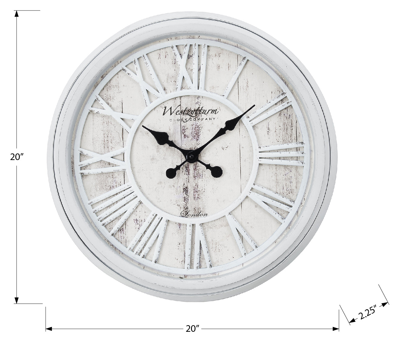 HORLOGE - 20" DIA. MURALE /  GRIS – I 9043