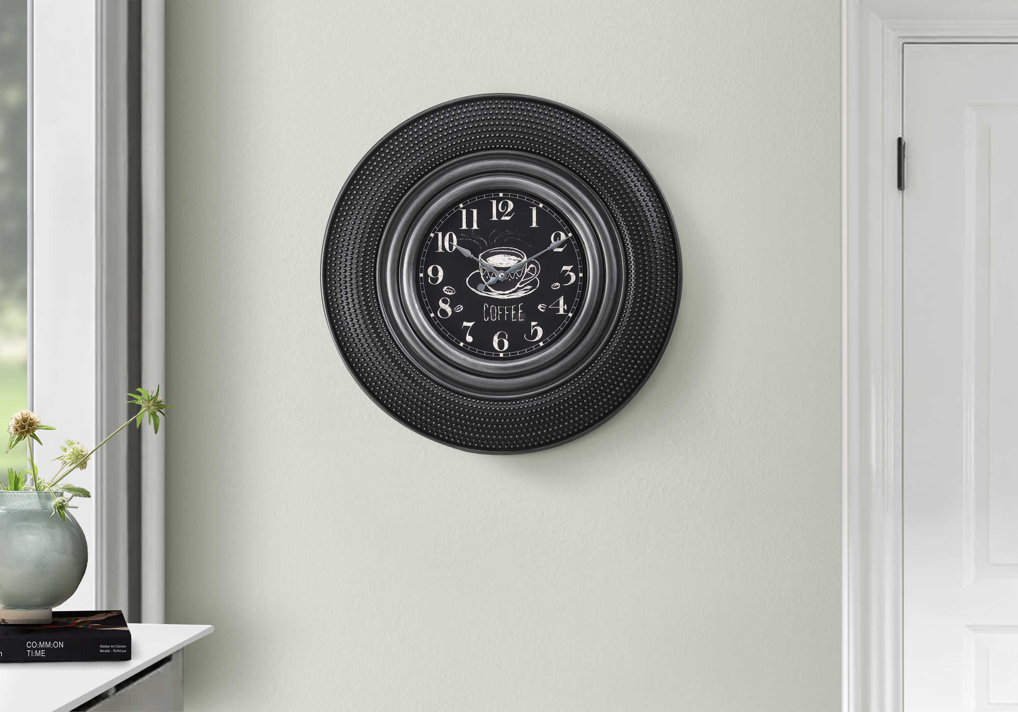 HORLOGE - 20" DIA. MURALE /  GRIS FONCE – I 9044
