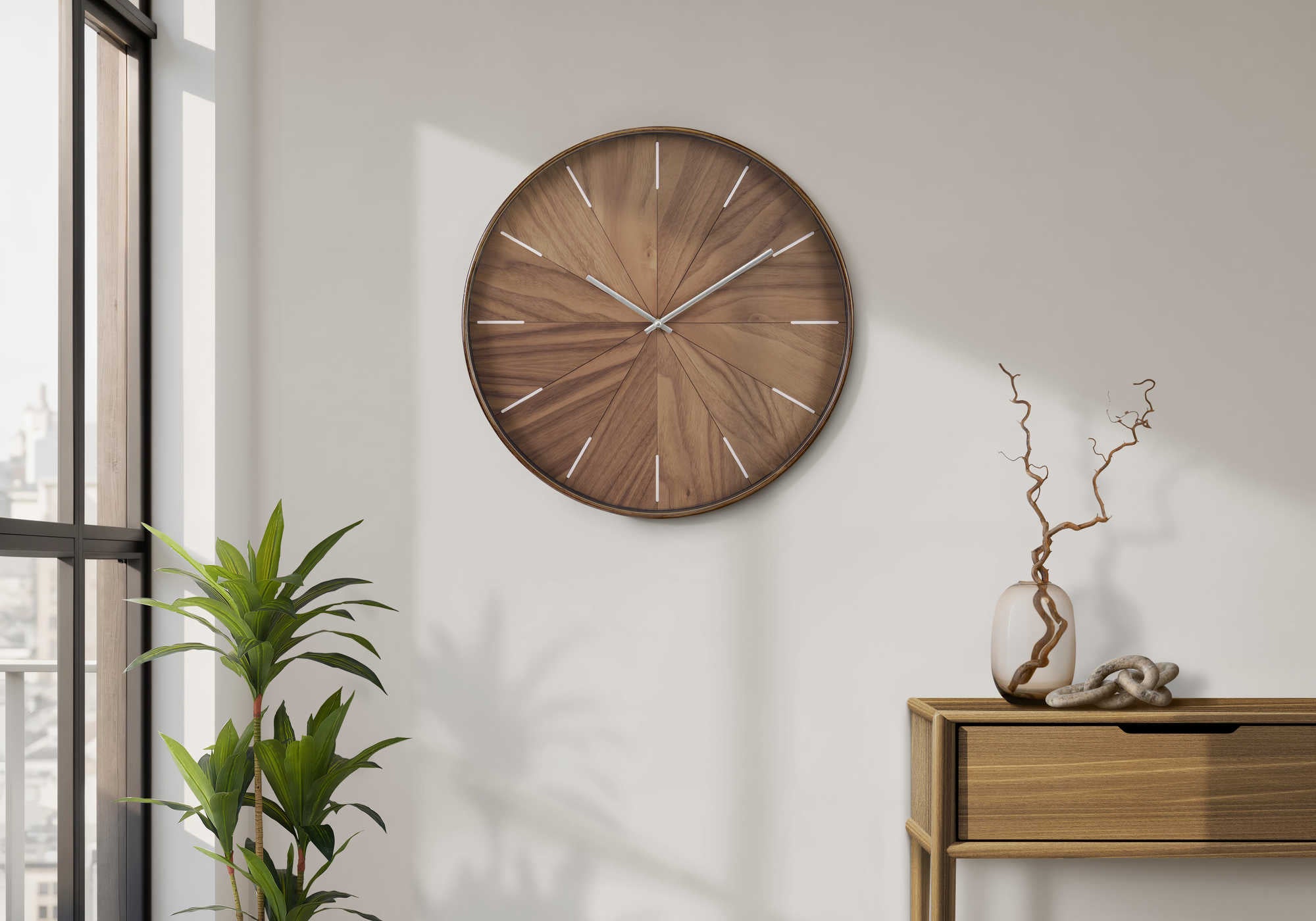 HORLOGE - 20" DIA. MURALE /  BRUN – I 9051