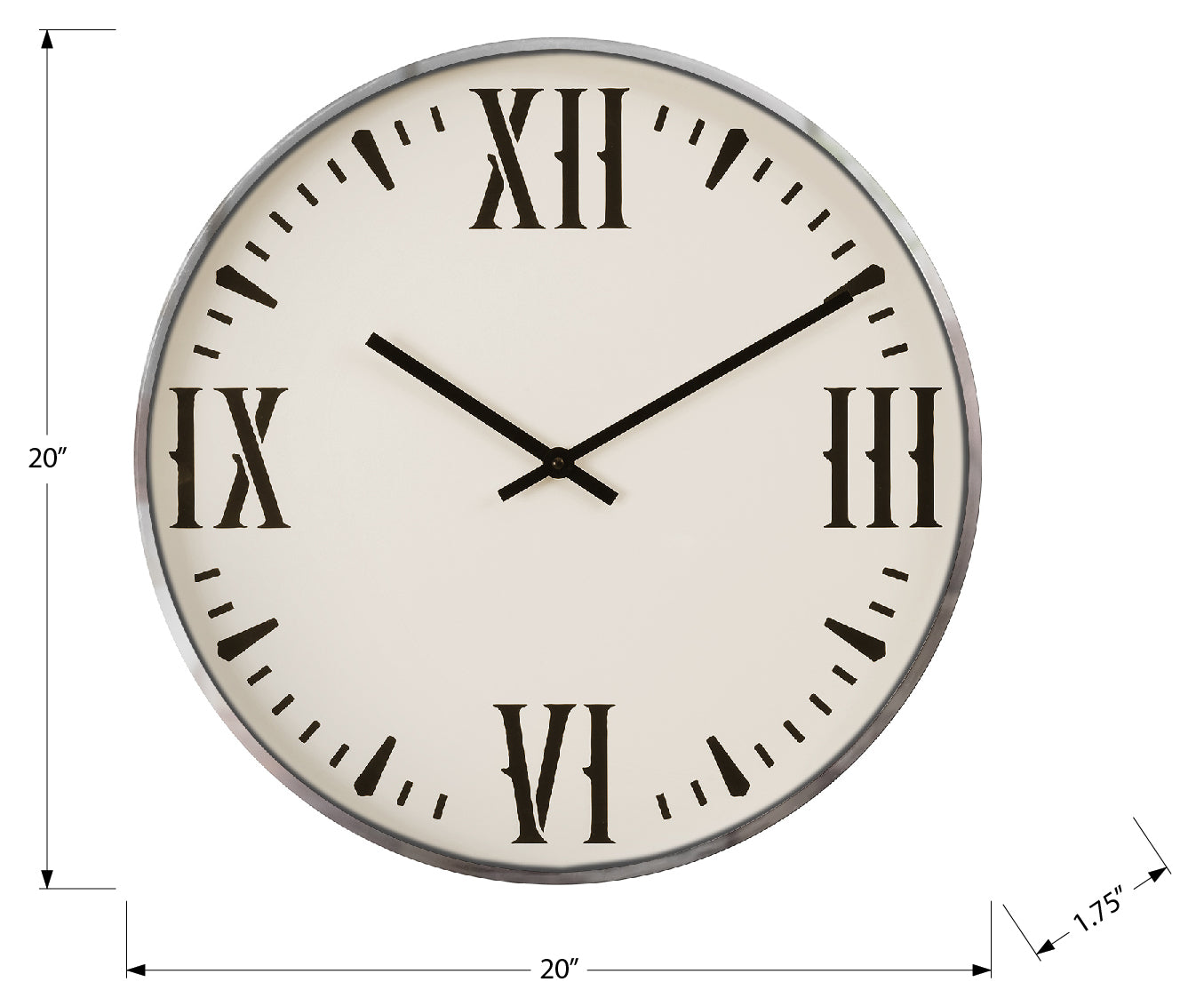 HORLOGE - 20" DIA. MURALE /  BLANC – I 9060