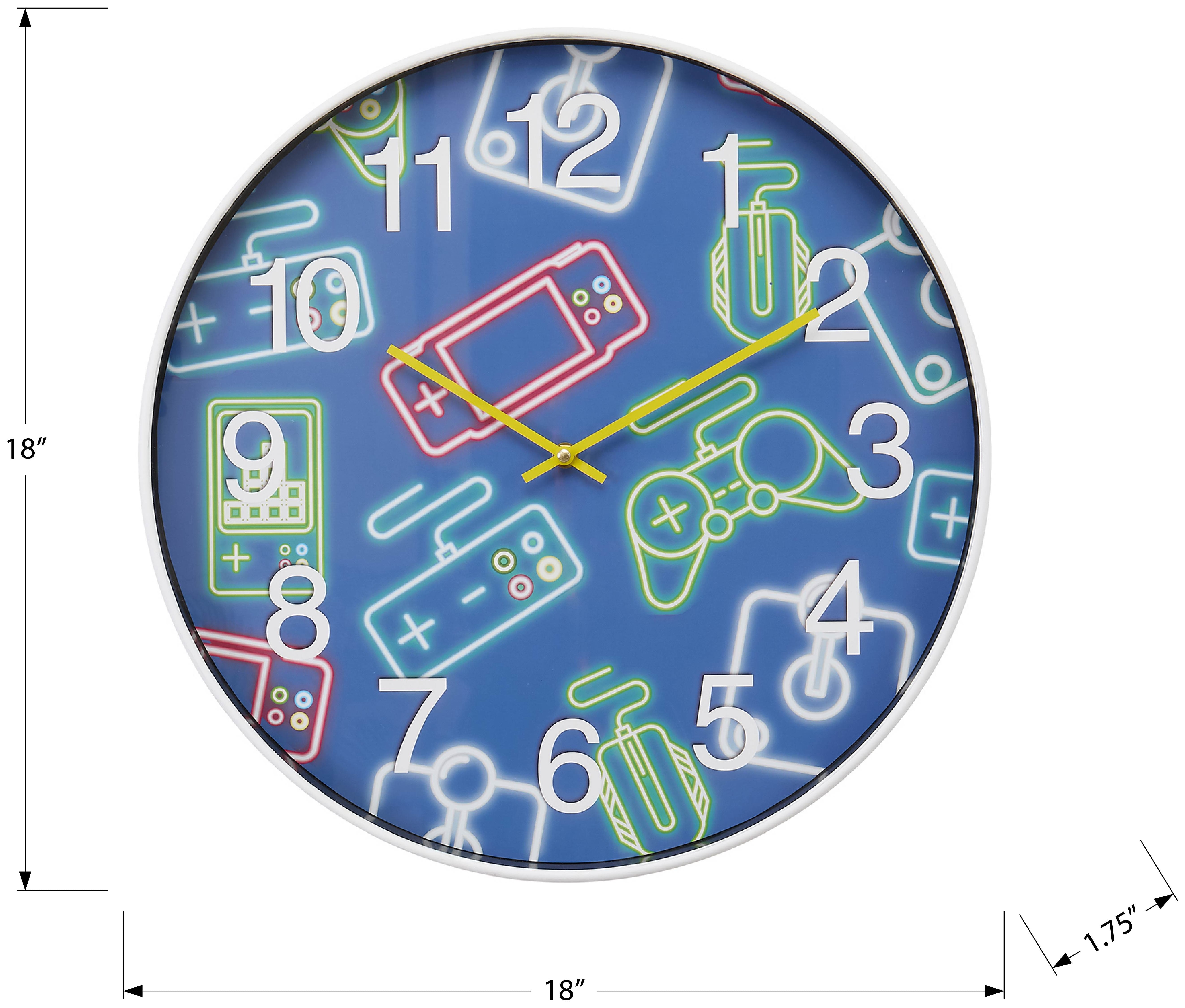 HORLOGE - 18" DIA. MURALE /  COULEUR MULTI POUR LES ENFANTS – I 9104
