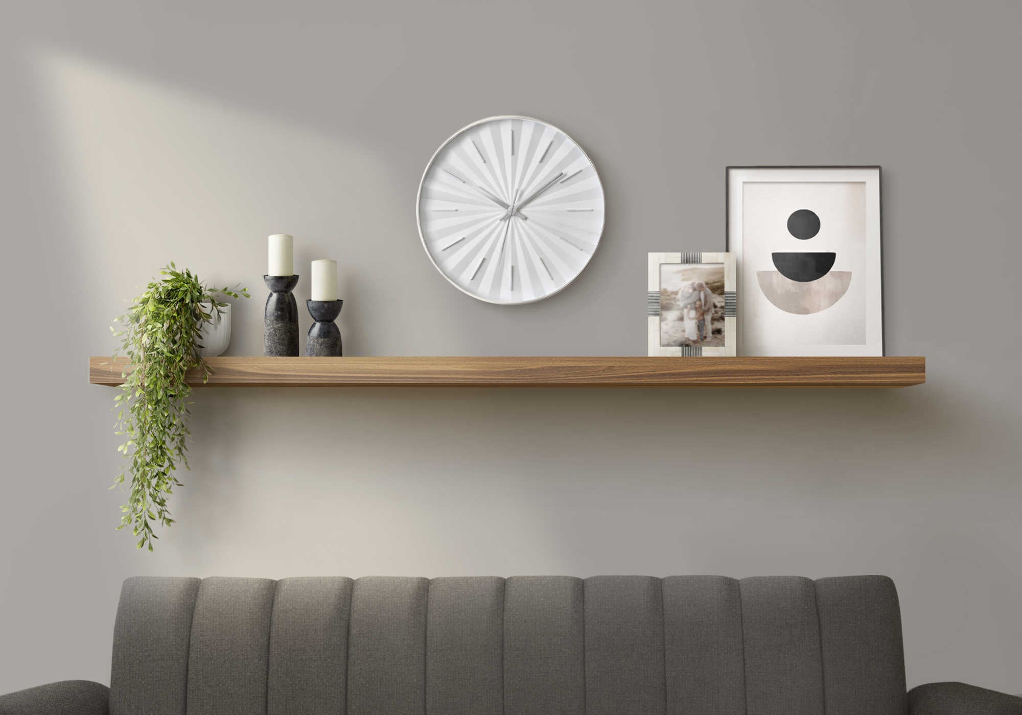 HORLOGE - 12" DIA. MURALE /  FINI BLANC – I 9114