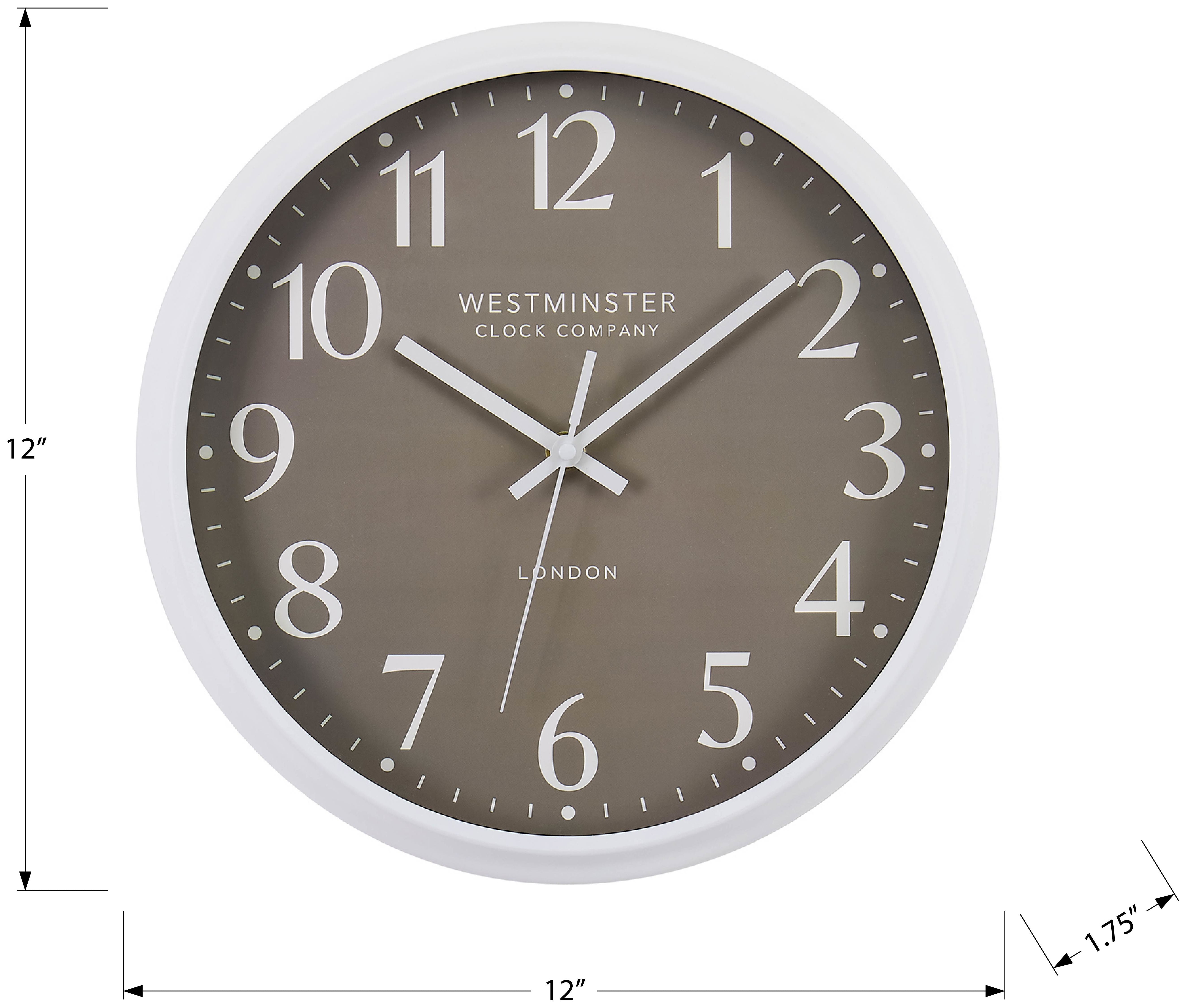 HORLOGE - 12" DIA. MURALE /  FINI BRONZE FONCE – I 9115