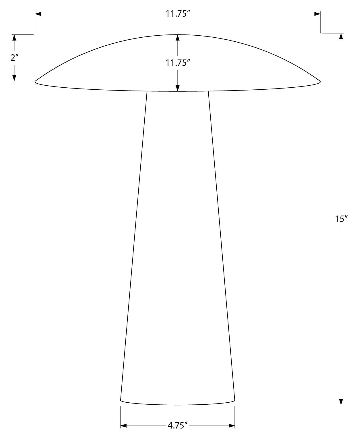 LUMINAIRE - 15"H LAMPE DE TABLE NOIR METAL / LED – I 9403