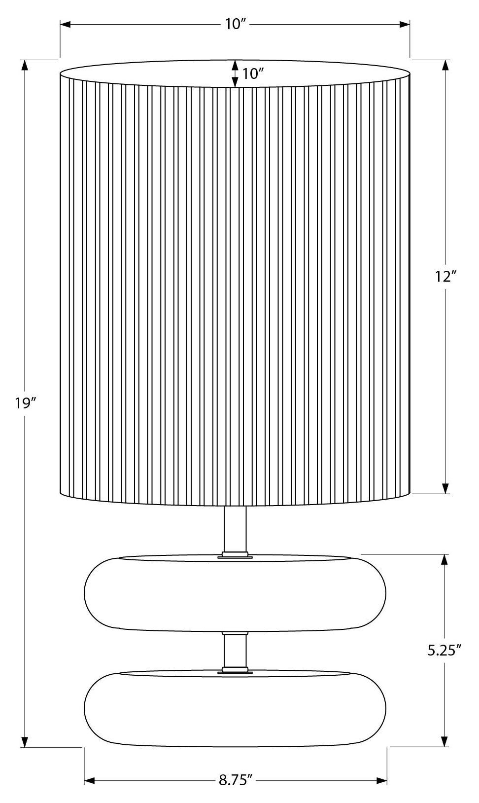 LUMINAIRE - 19"H LAMPE DE TABLE BRUN RESINE / BEIGE – I 9411