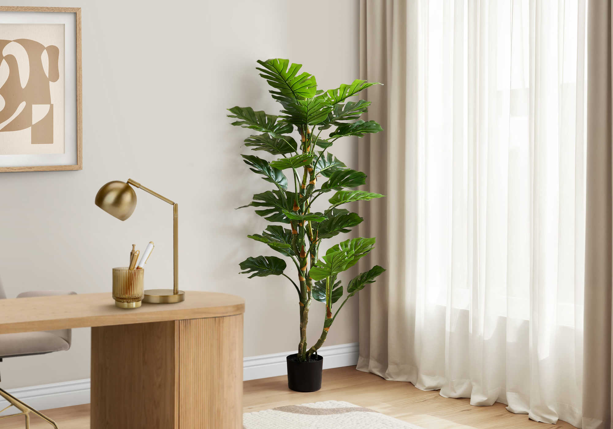 PLANTE ARTIFICIELLE - 61"H / MONSTERA INTERIEUR POT 7" – I 9522