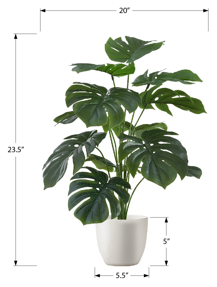 PLANTE ARTIFICIELLE - 24"H / MONSTERA INTERIEUR POT 5" – I 9551