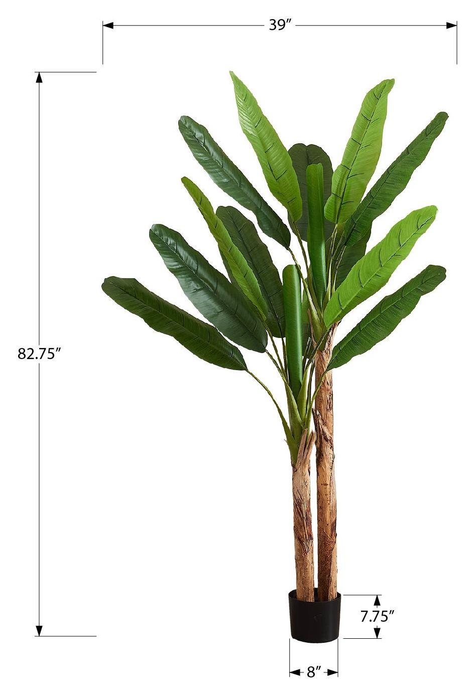 PLANTE ARTIFICIELLE - 83"H / BANANIER INTERIEUR POT 8" – I 9593