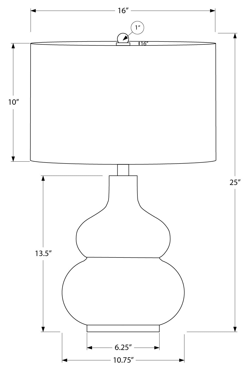 LUMINAIRE - 25"H LAMPE DE TABLE CREME CERAMIQUE / IVOIRE – I 9608.