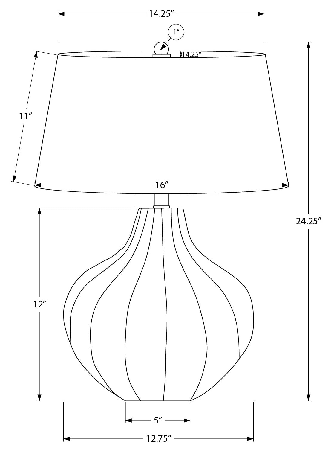 LUMINAIRE - 24"H LAMPE DE TABLE BLEU CERAMIQUE / IVOIRE – I 9612.
