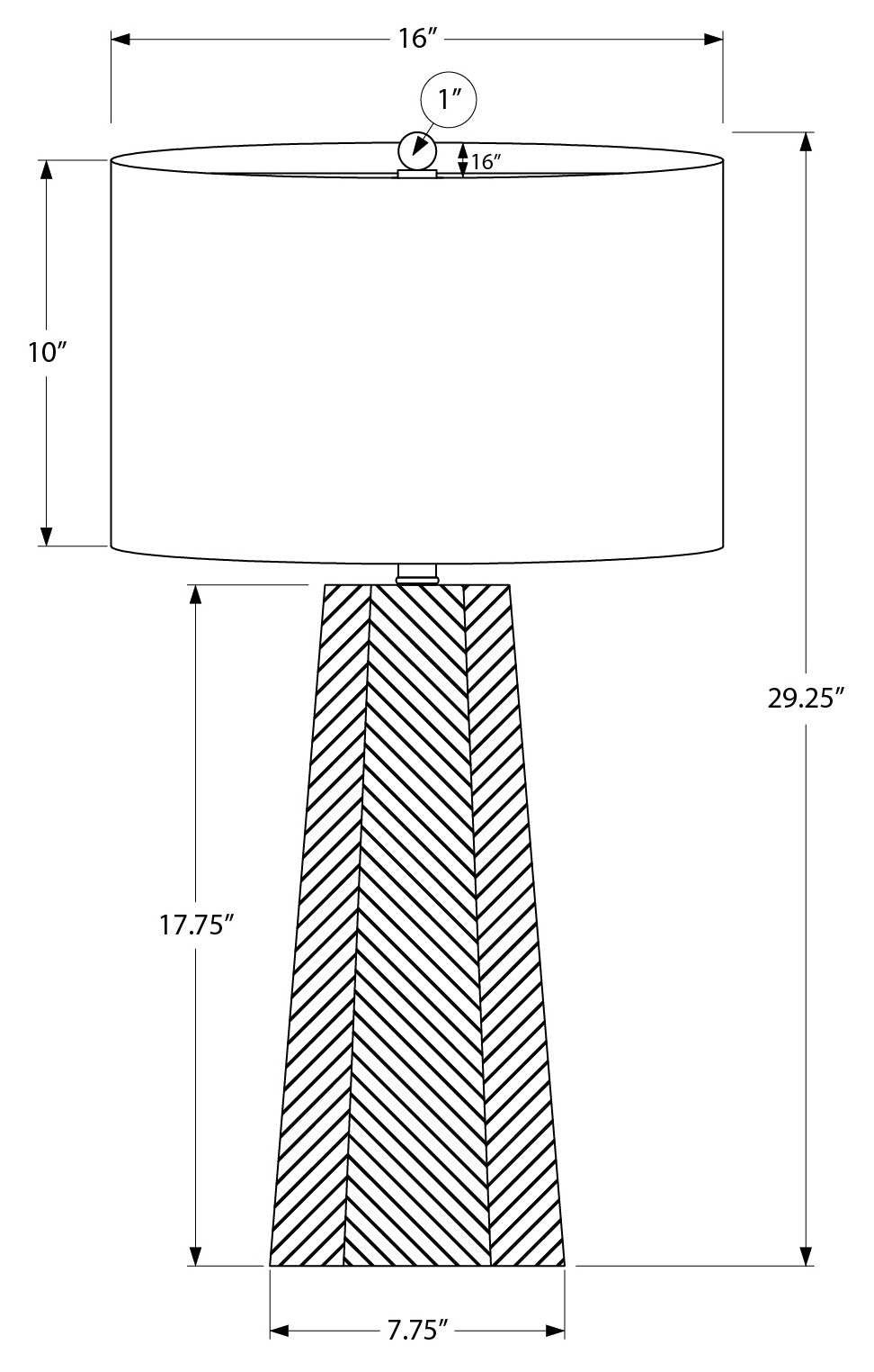 LUMINAIRE - 29"H LAMPE DE TABLE BLANC CERAMIQUE / IVOIRE – I 9614.