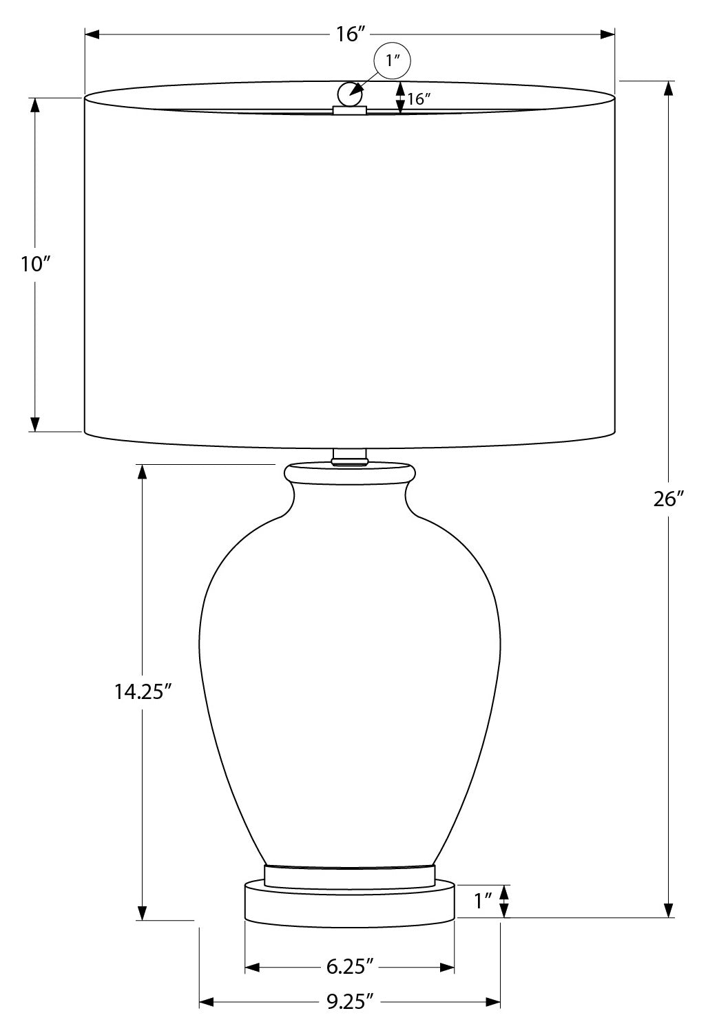 LUMINAIRE - 26"H LAMPE DE TABLE CREME CERAMIQUE / IVOIRE – I 9625.