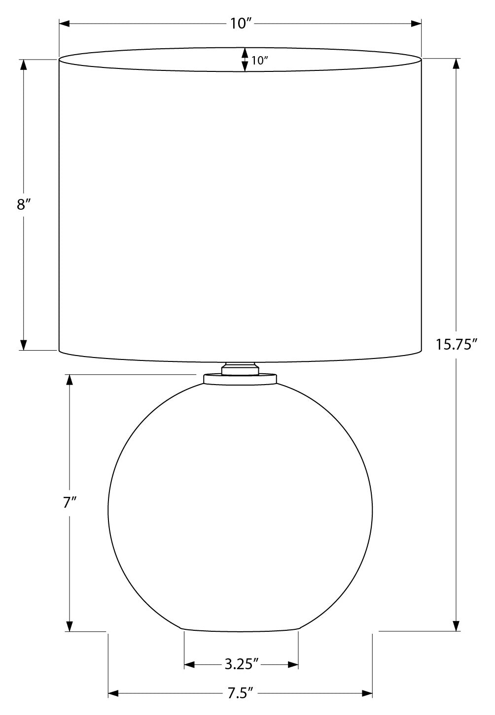 LUMINAIRE - 16"H LAMPE DE TABLE CREME CERAMIQUE / BEIGE – I 9632.