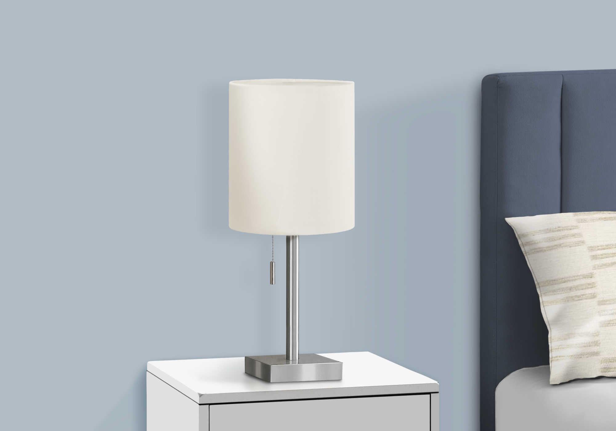 LUMINAIRE - 2MCX / 17"LAMPE DE TABLE NICKEL METAL / USB – I 9649.