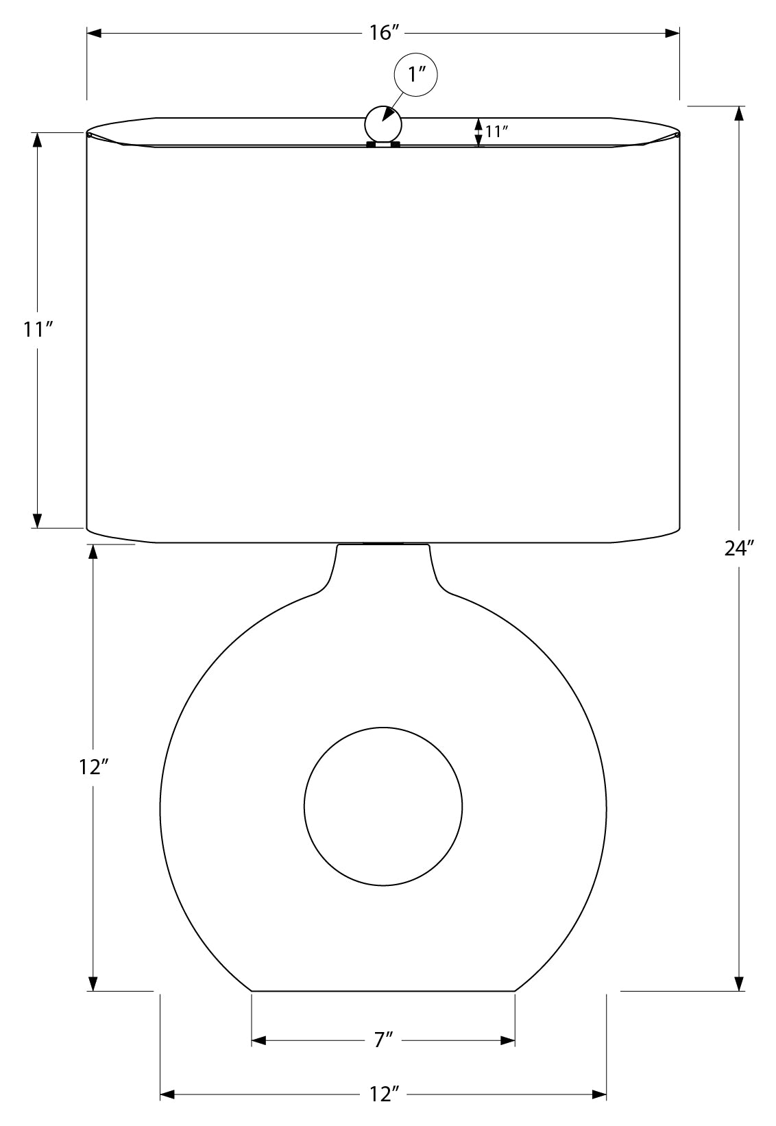 LUMINAIRE - 24"H LAMPE DE TABLE GRIS CERAMIQUE / IVOIRE – I 9668.