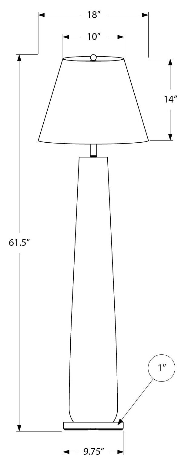 LUMINAIRE - 61"H LAMPE SUR PIED RESINE BLANC / GRIS – I 9684