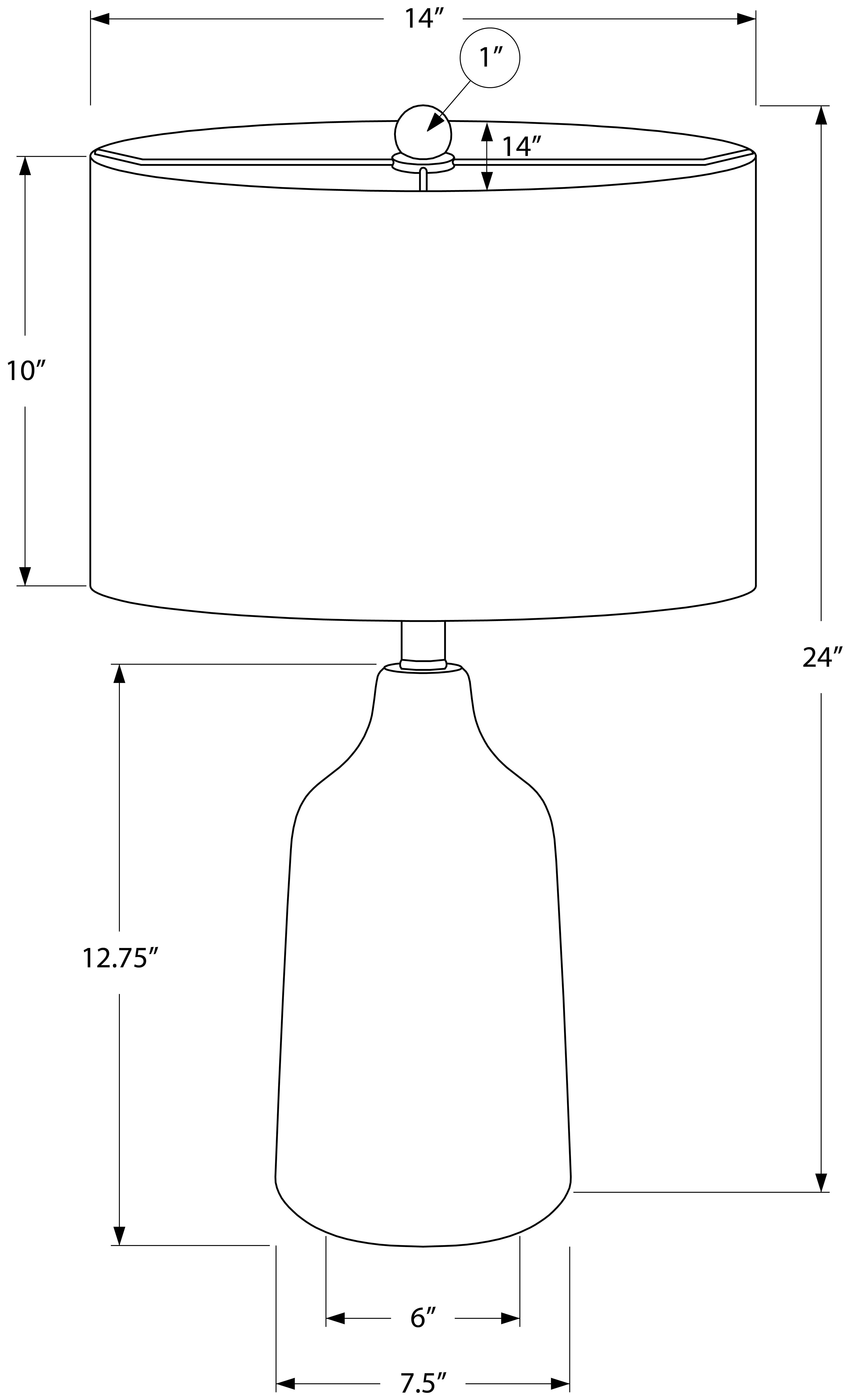 LUMINAIRE - 24"H LAMPE DE TABLE BEIGE BETON / IVOIRE – I 9702.