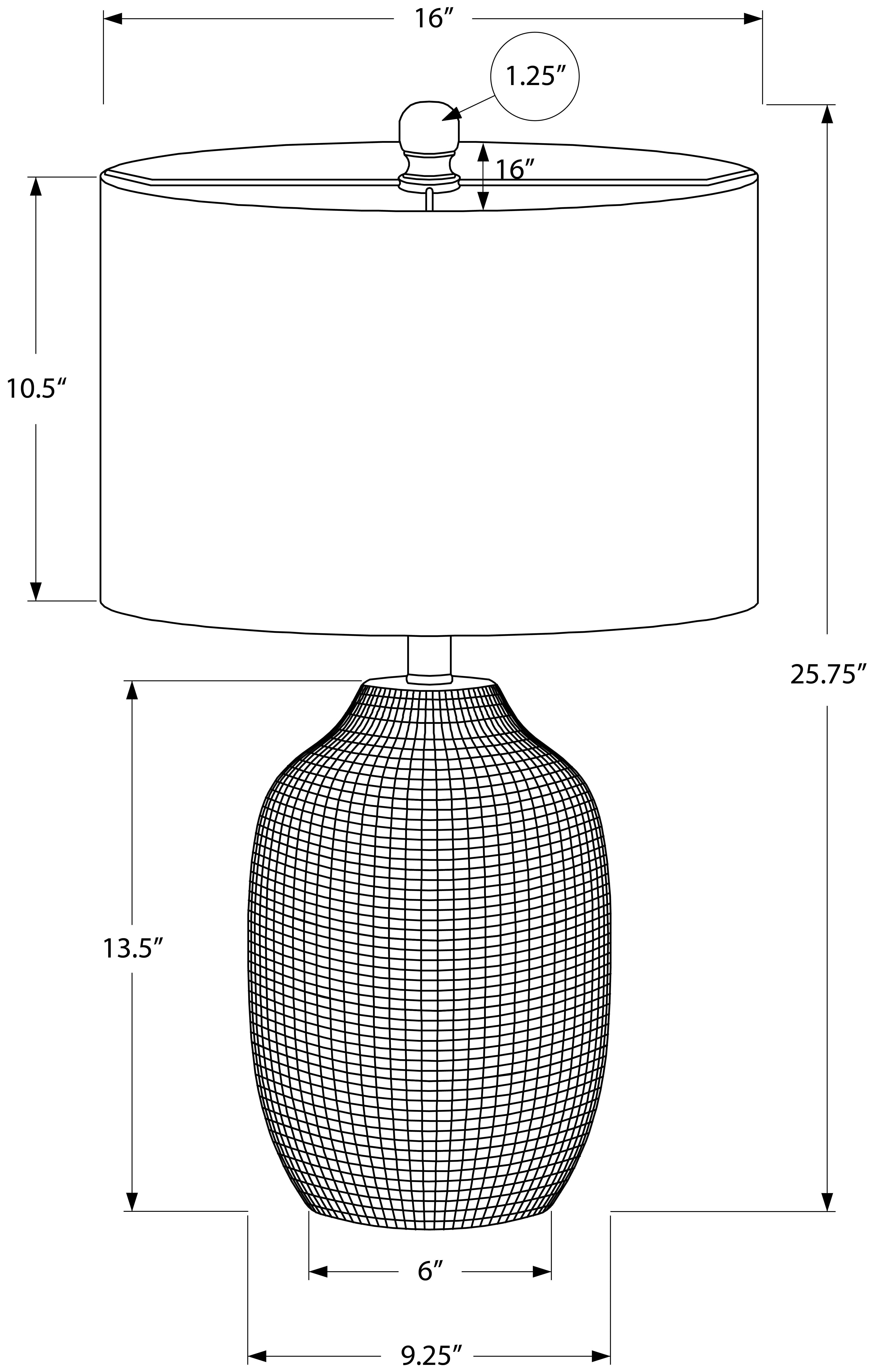 LUMINAIRE - 26"H LAMPE DE TABLE CREME CERAMIQUE / IVOIRE – I 9704.