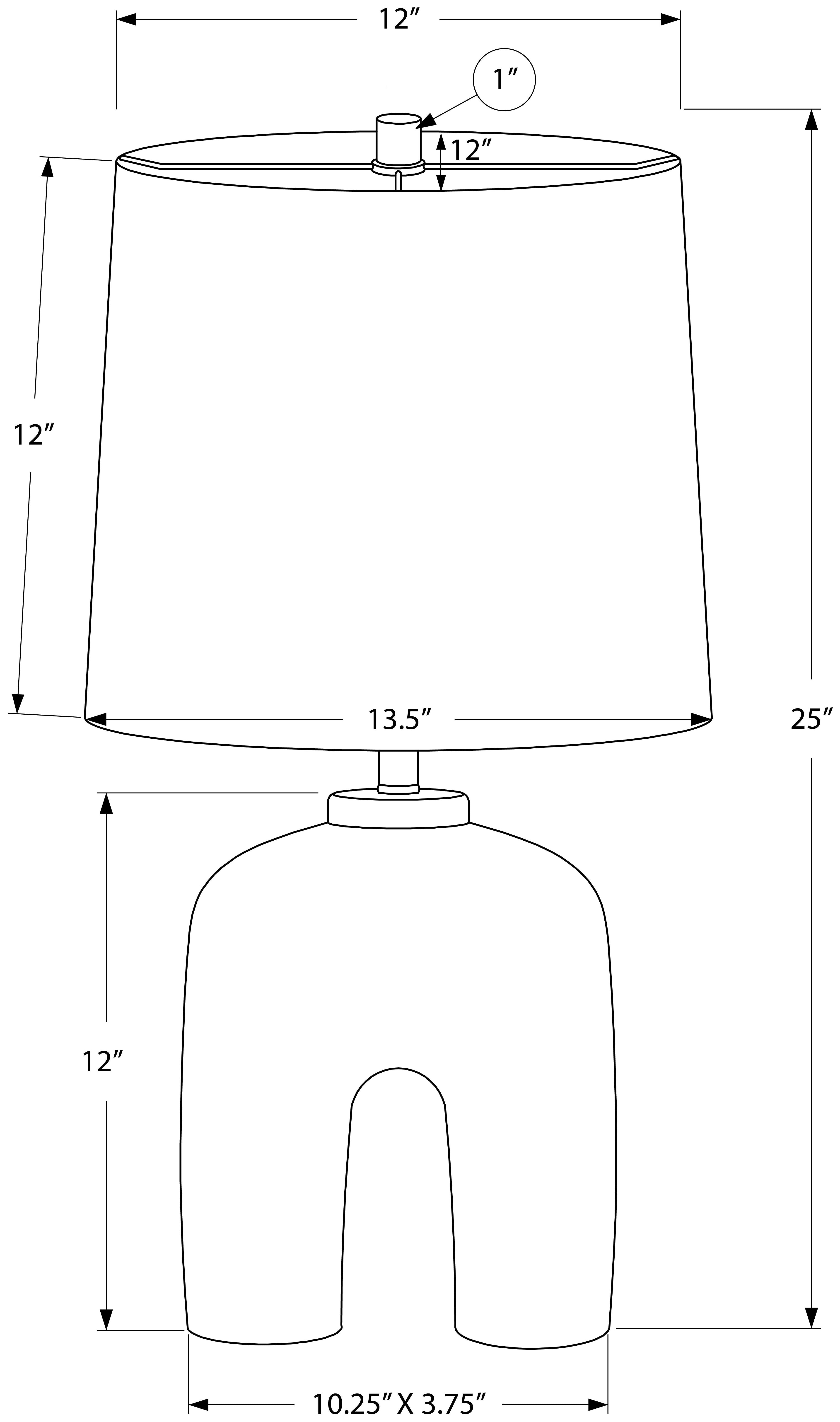 LUMINAIRE - 25"H LAMPE DE TABLE CREME RESINE / BEIGE – I 9728.