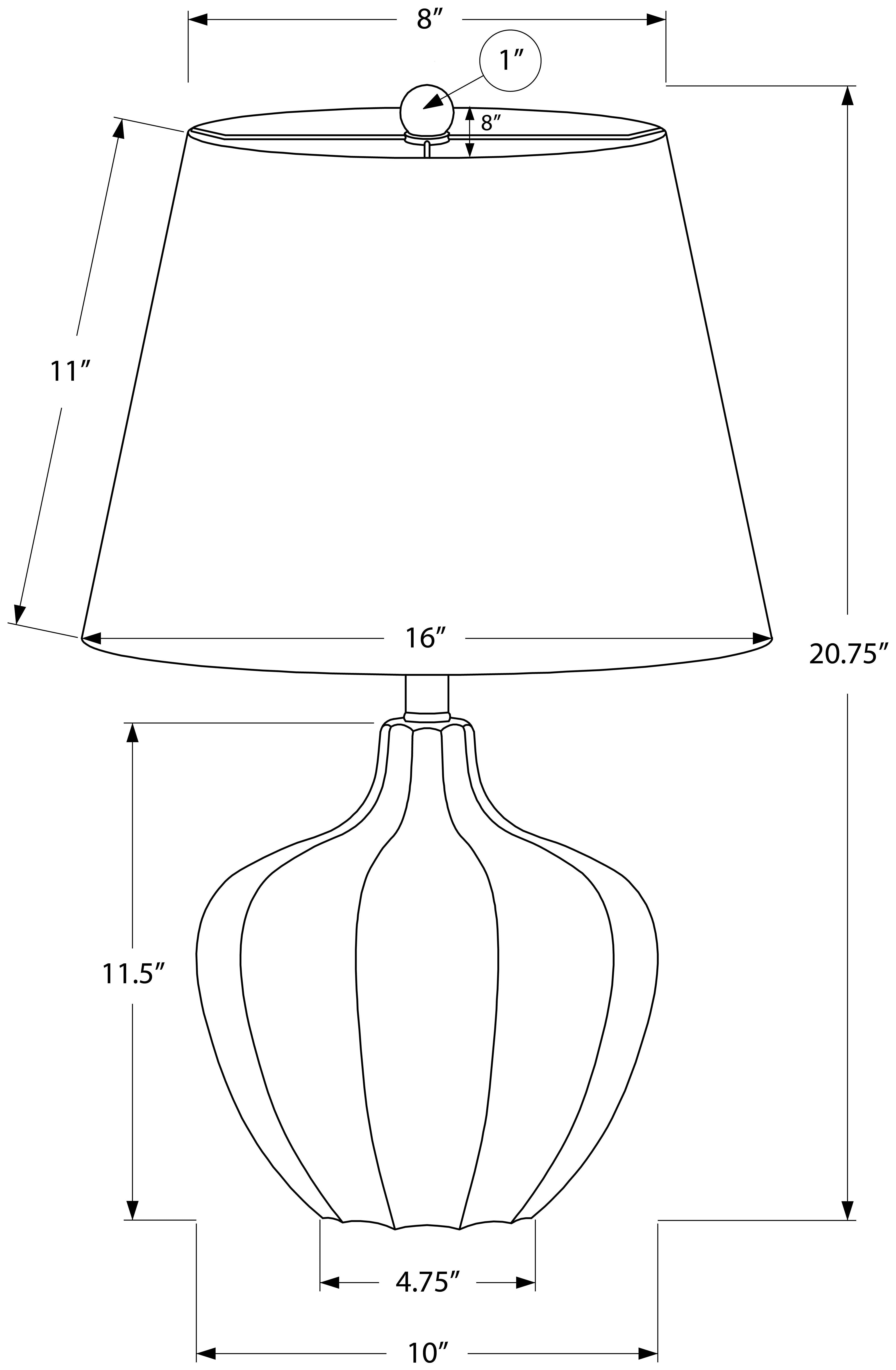 LUMINAIRE - 21"H LAMPE DE TABLE CREME RESINE / IVOIRE – I 9733.
