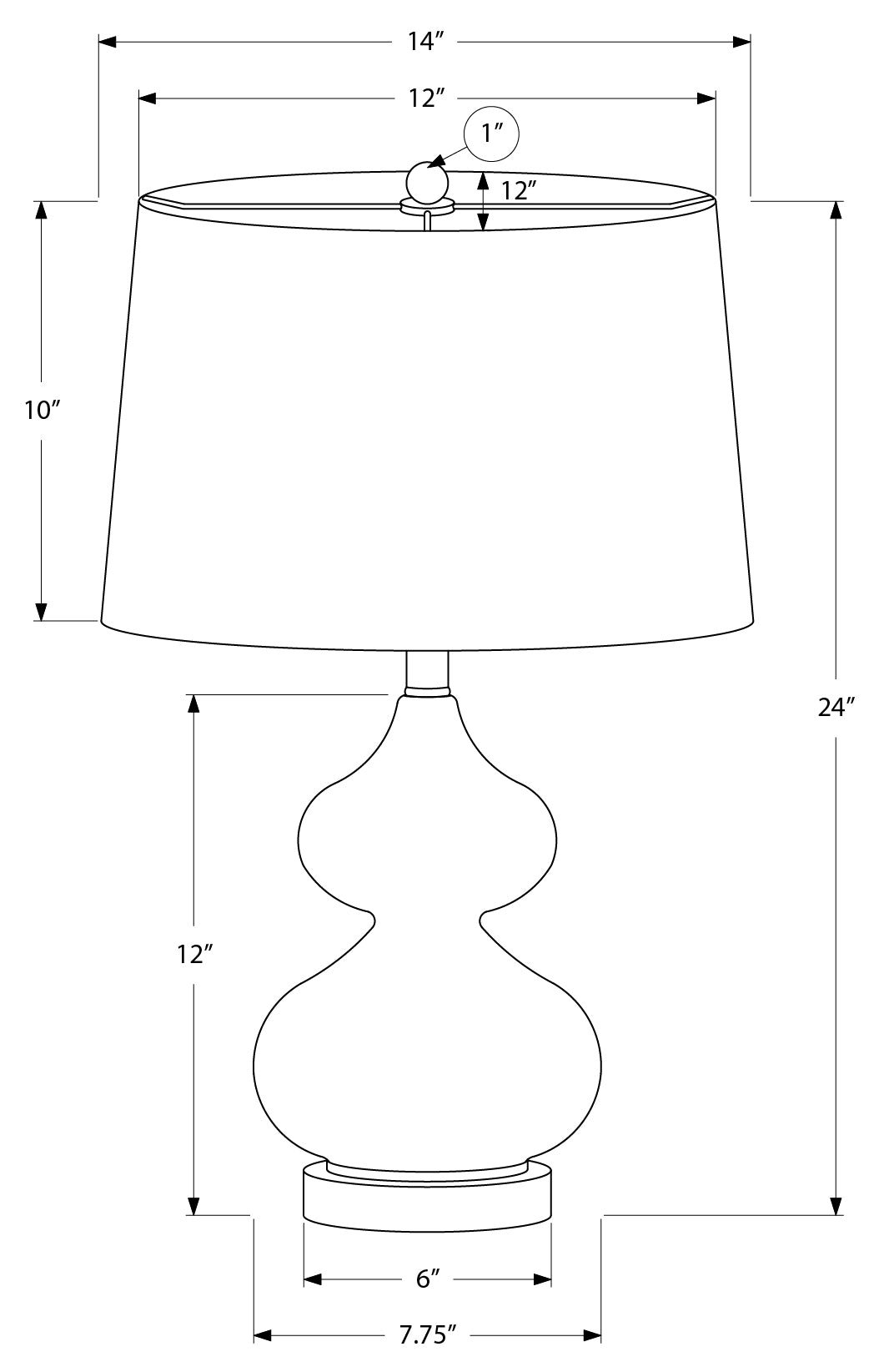 LUMINAIRE - 24"H LAMPE DE TABLE VERT VERRE / IVOIRE – I 9768.