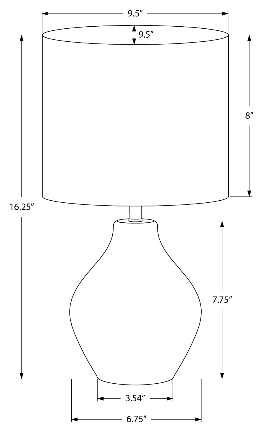 LUMINAIRE - 16"H LAMPE DE TABLE BRUN RESINE / BEIGE – I 9772