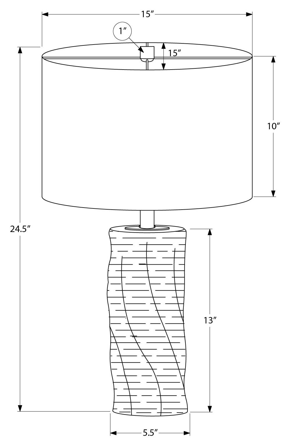LUMINAIRE - 25"H LAMPE DE TABLE CERAMIQUE CREME / BEIGE – I 9782