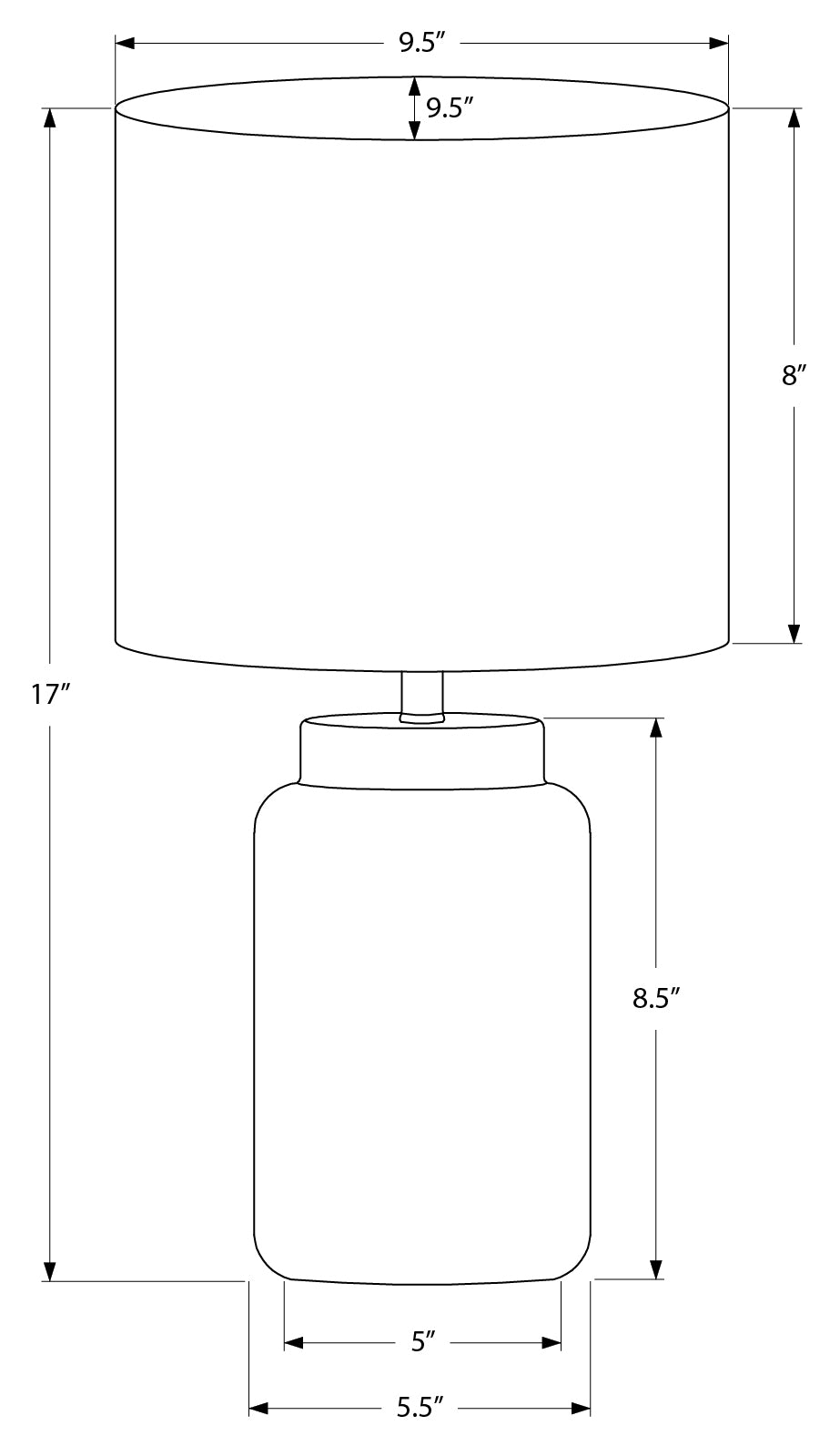 LUMINAIRE - 17"H LAMPE DE TABLE BRUN RESINE / IVOIRE – I 9796