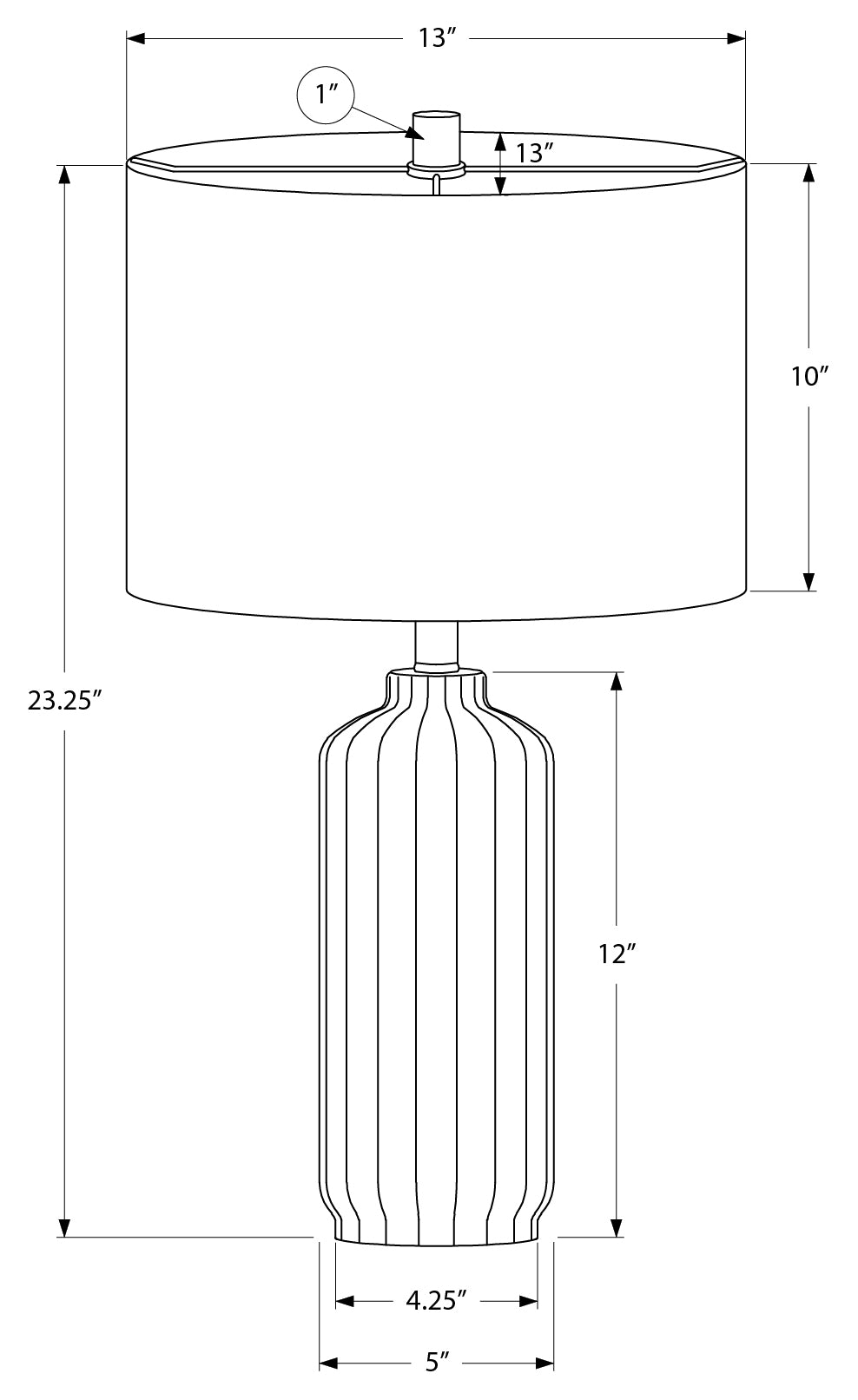 LUMINAIRE - 23"H LAMPE DE TABLE VERT CERAMIQUE / IVOIRE – I 9872