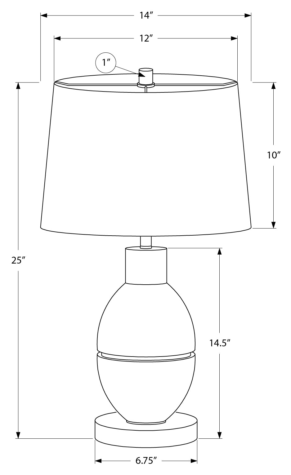 LUMINAIRE - 25"H LAMPE DE TABLE BEIGE RESINE / BEIGE – I 9886