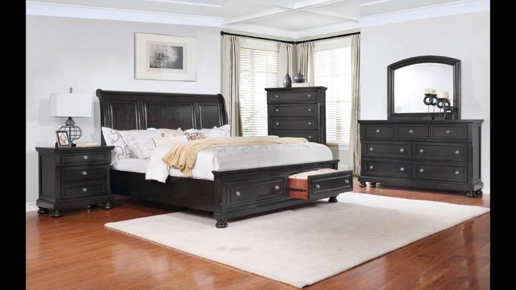 Image of parker charcoal bedroom set.
